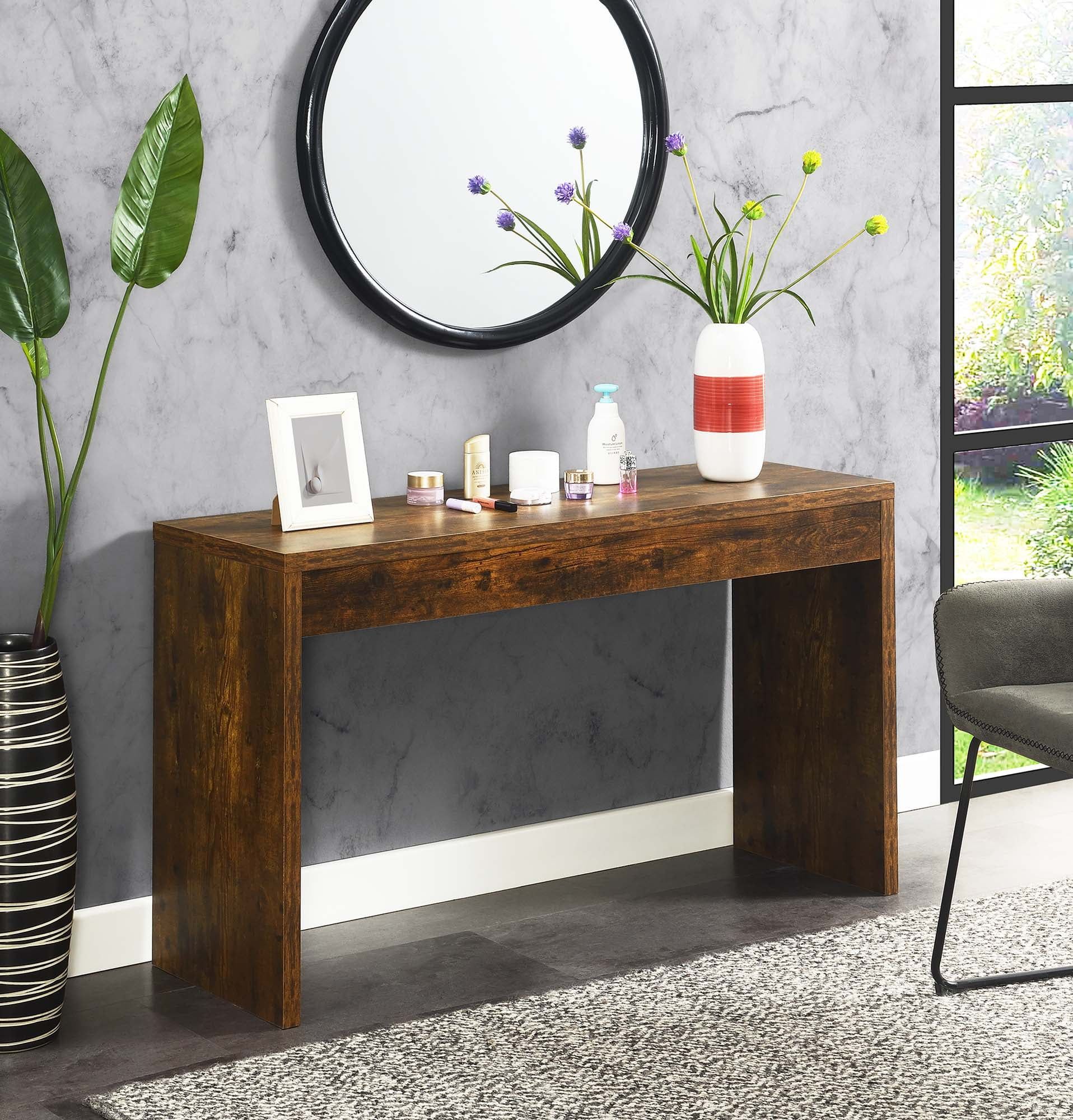 Barnwood 48'' Wood Console Table with Storage