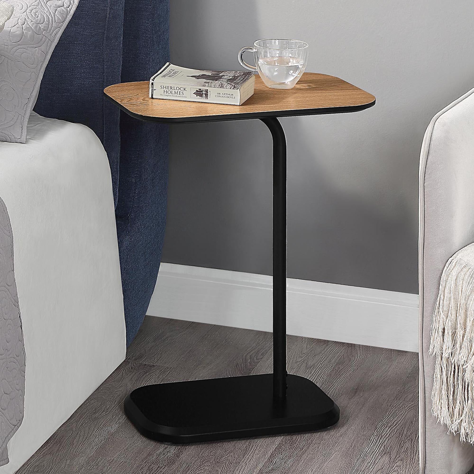 Oslo Hampton Brown and Black C End Table with Oak Veneer