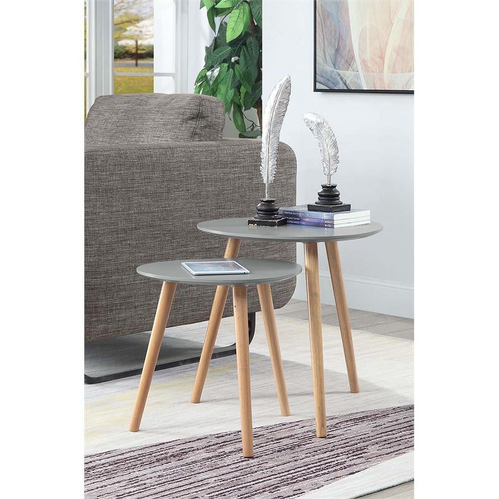 Oslo Gray and Light Oak Nesting End Tables