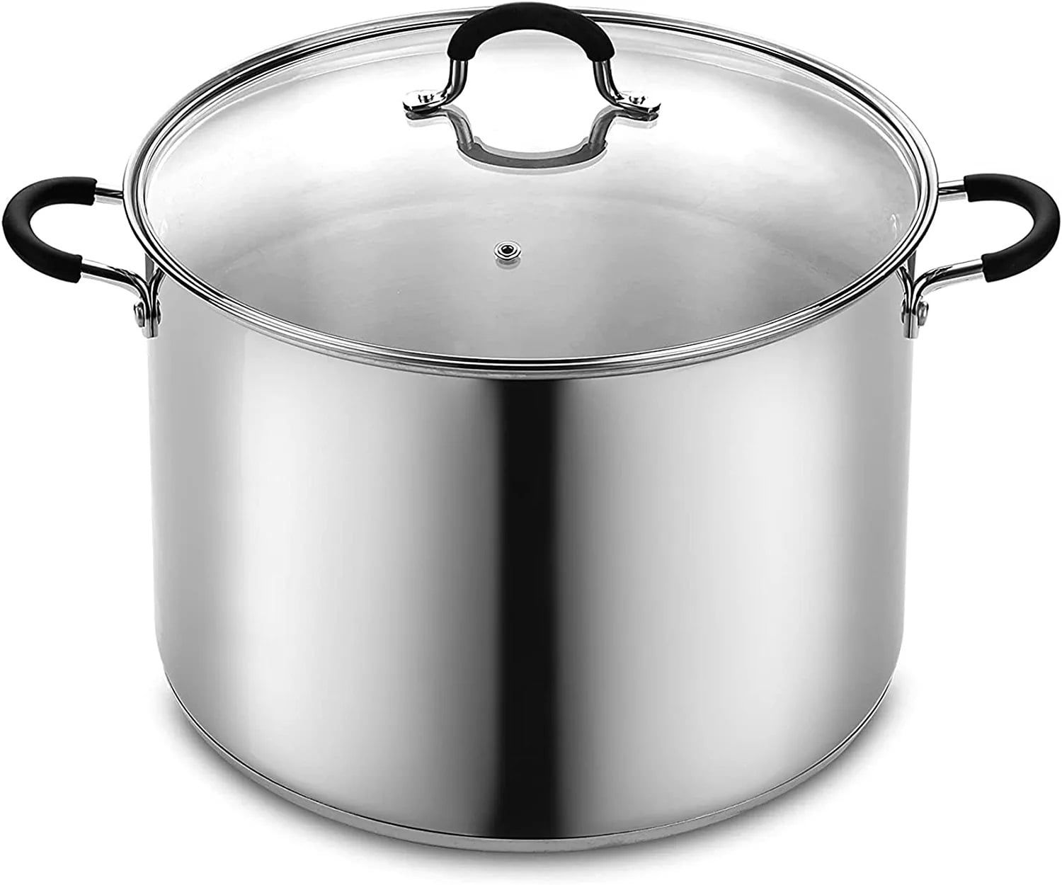 24-Quart Stainless Steel Stock Pot with Glass Lid