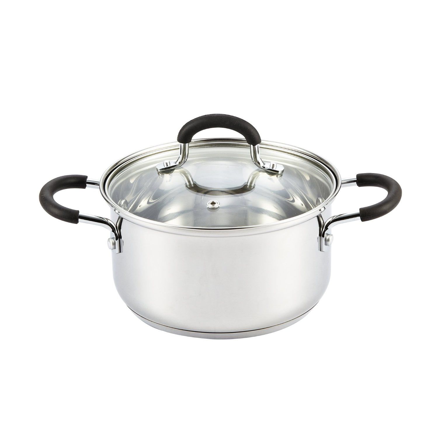 3-Quart Stainless Steel Sauce Pot with Glass Lid