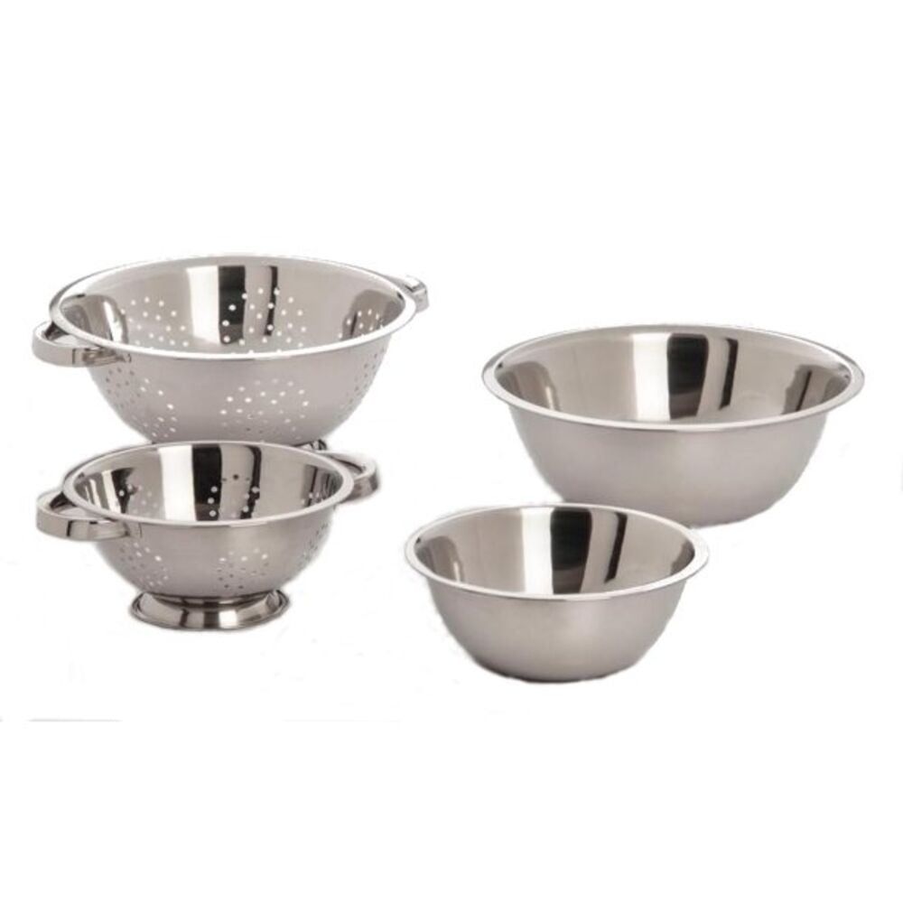 Stainless Steel Mixing Bowl and Colander Set with Copper Tint