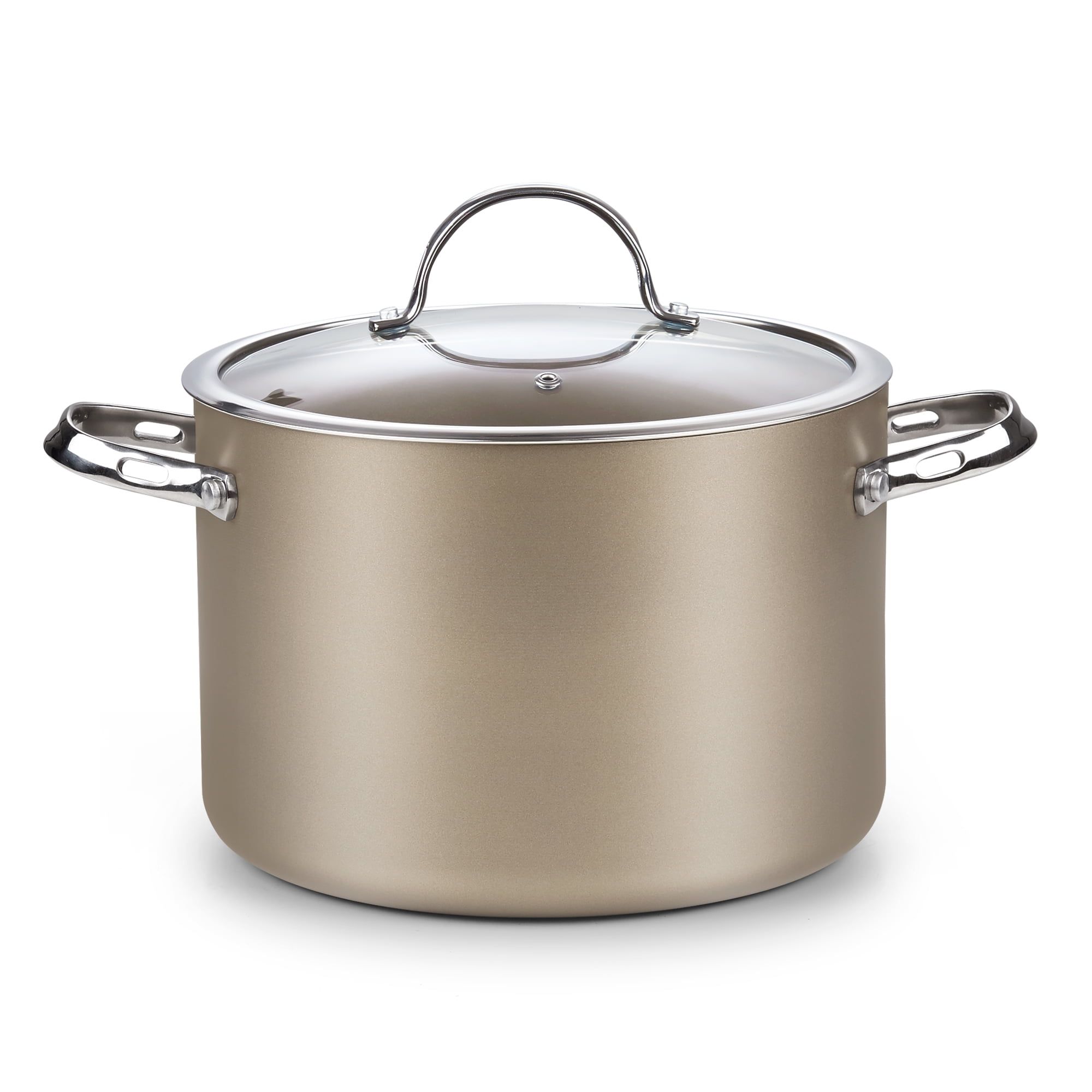 Bronze 8-Quart Hard Anodized Ceramic Nonstick Stockpot with Lid