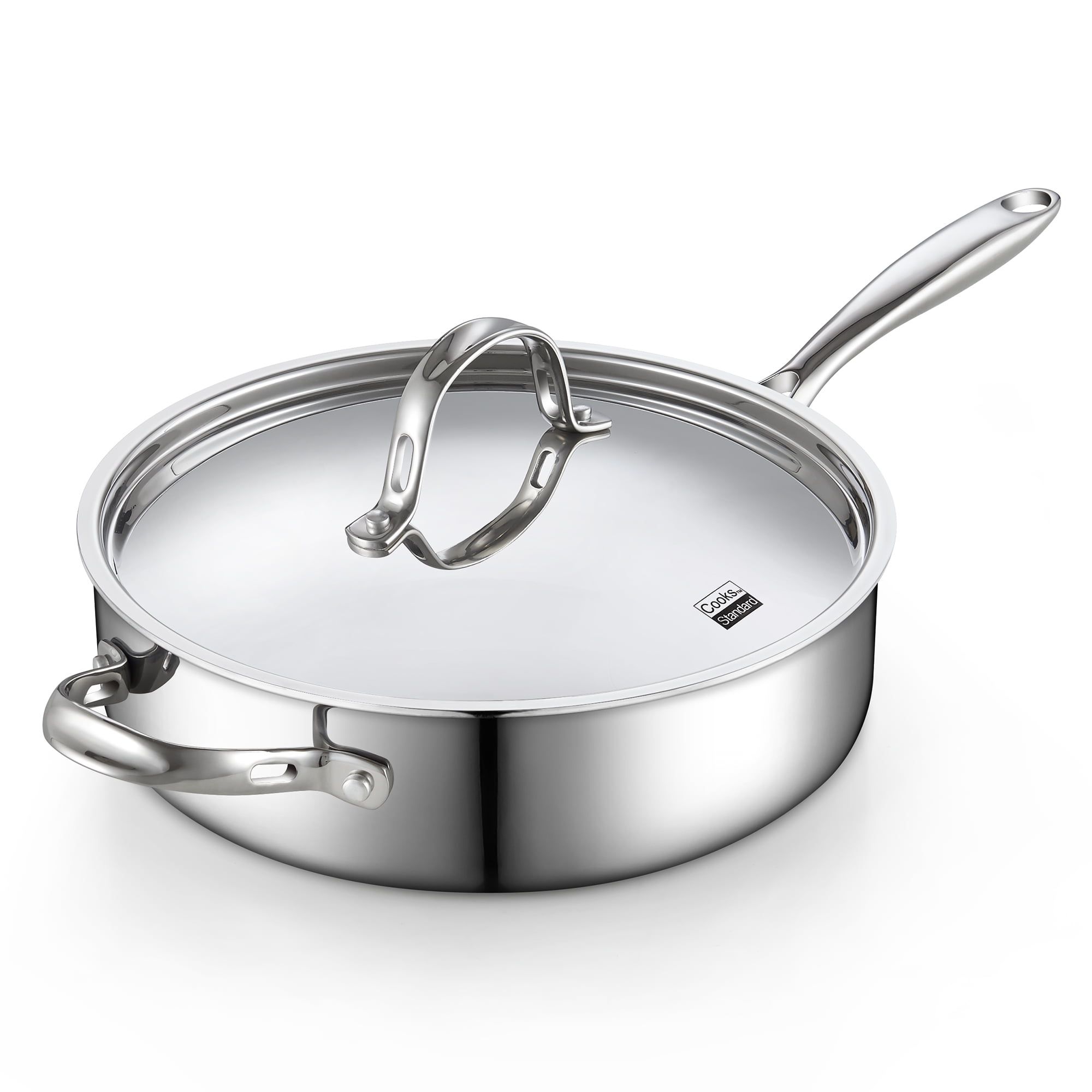 10.5-Inch Stainless Steel Induction Sauté Pan with Lid