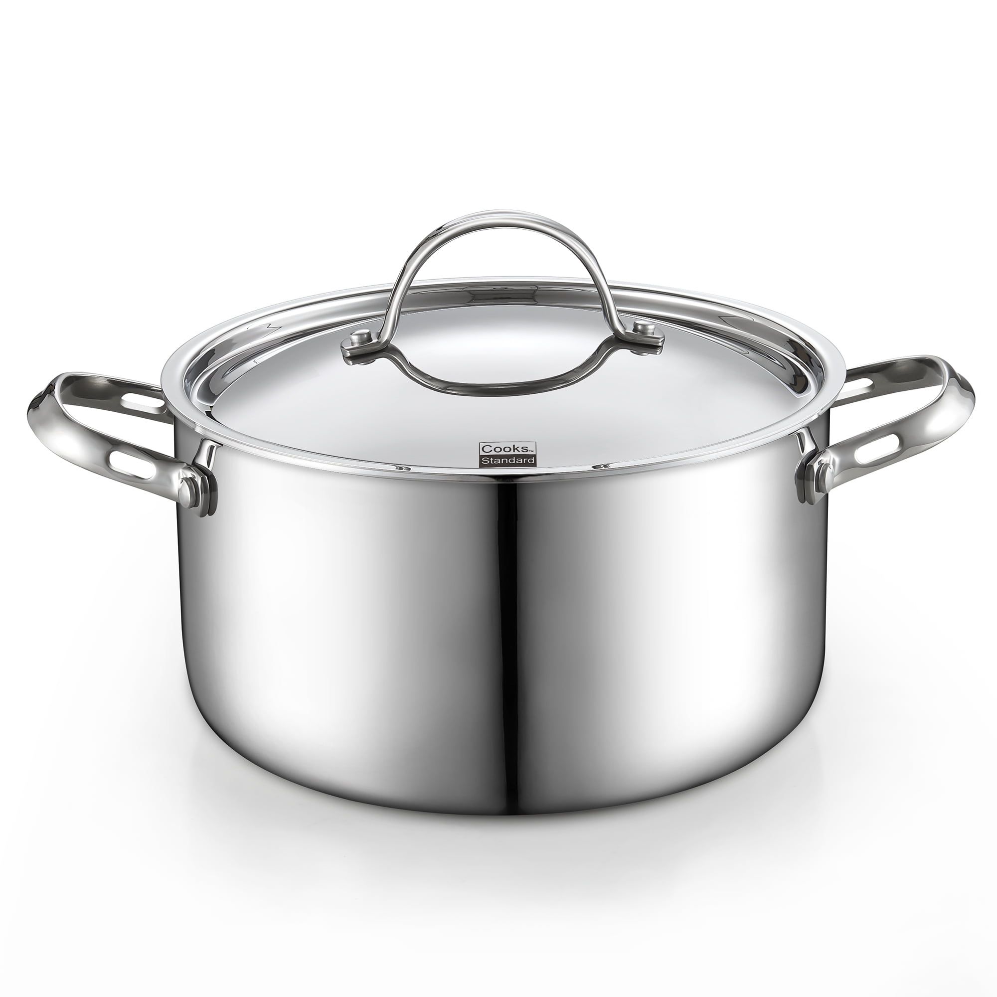 6-Quart Stainless Steel Round Stock Pot with Lid