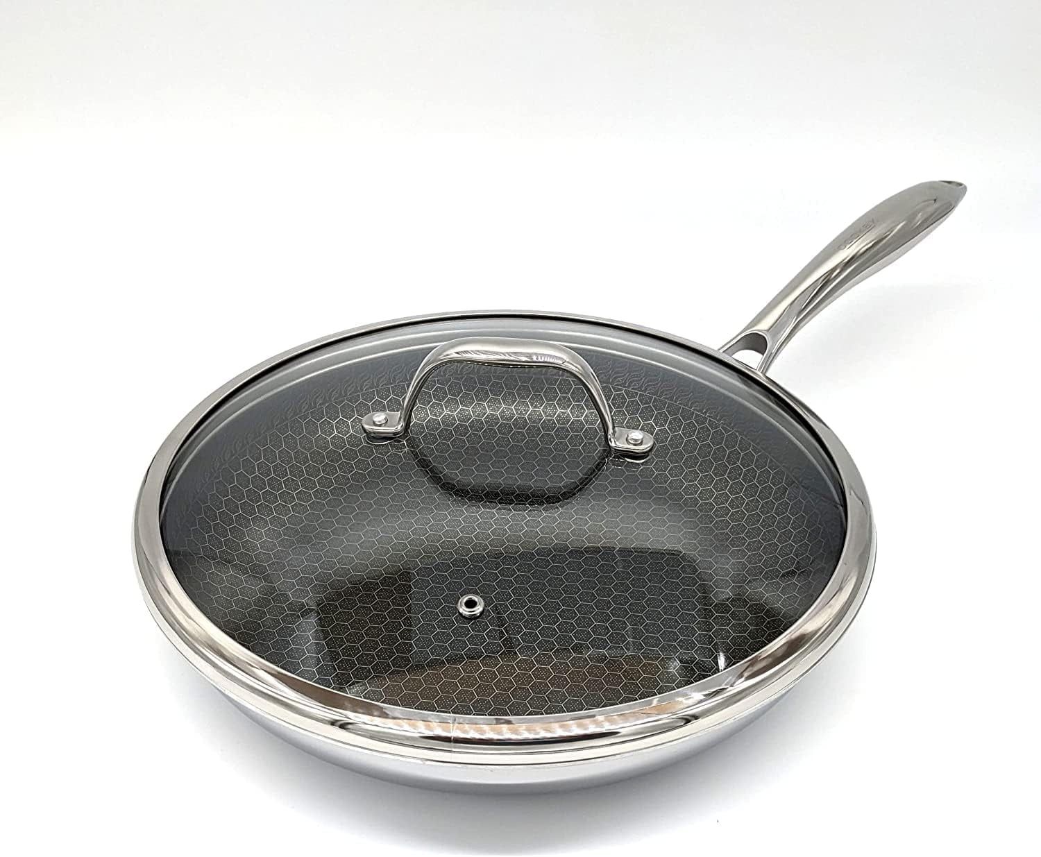 9 Inch Stainless Steel Non-Stick Fry Pan with Lid