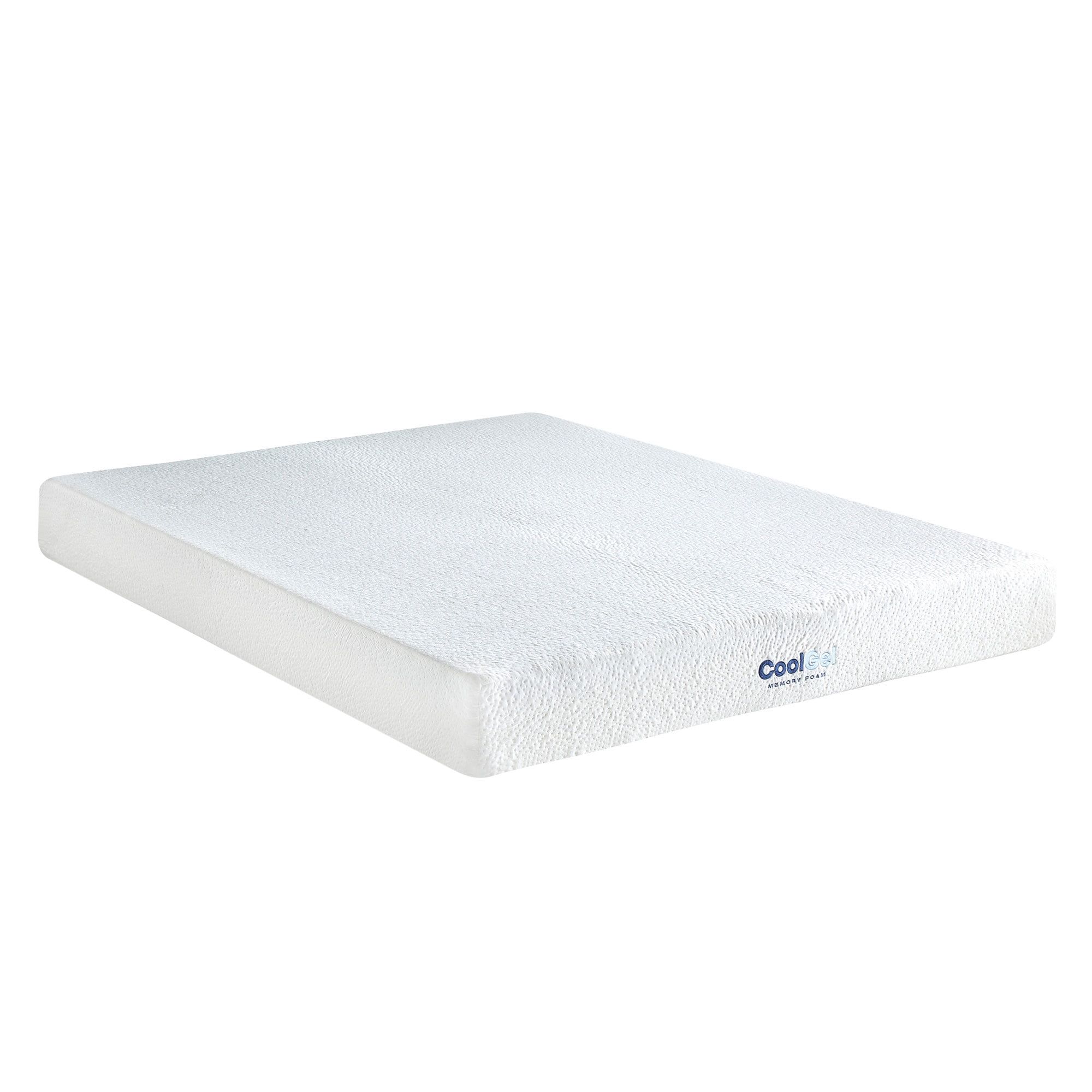 Twin 8-Inch White Gel Memory Foam Mattress