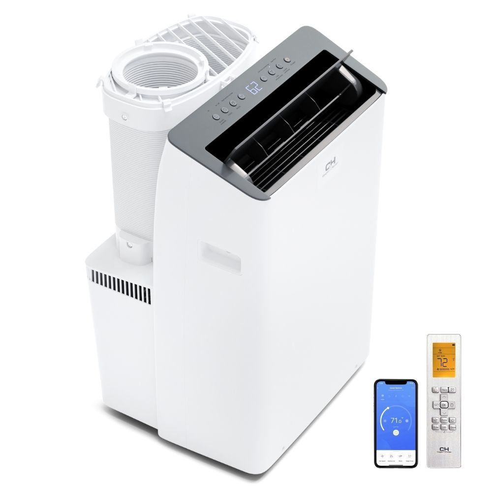 Cooper & Hunter 14000 BTU White Portable Air Conditioner and Heater with Remote