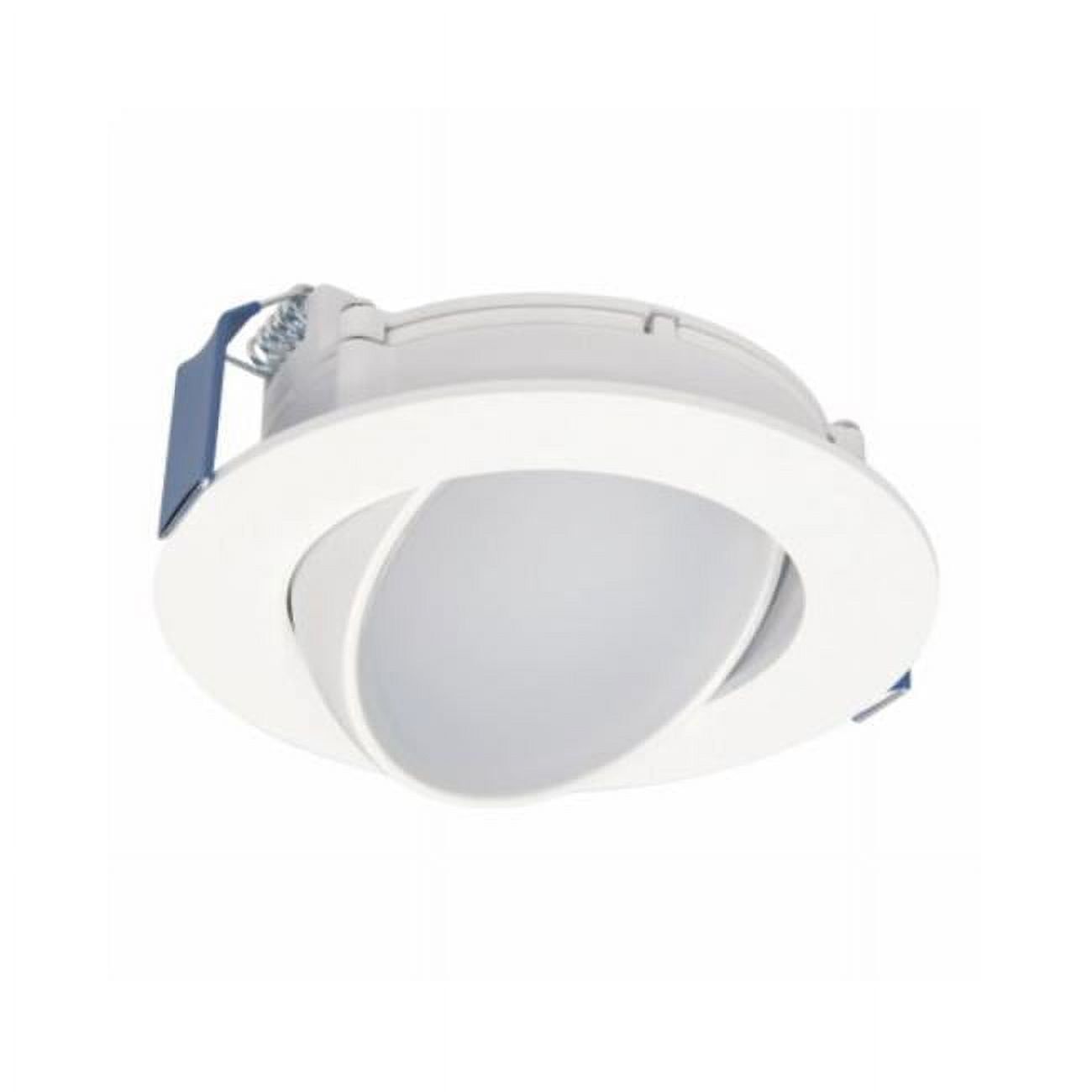 Modern 4" Matte White Aluminum LED Recessed Gimbal Light, Energy Star