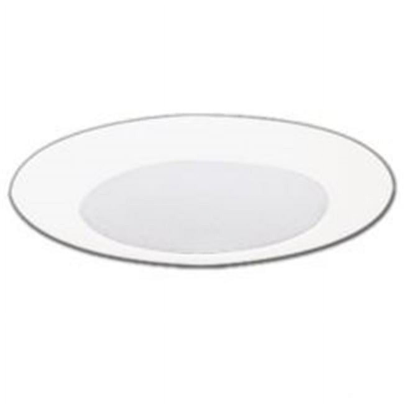 White 6-Inch Round Recessed Lighting Trim with Frosted Glass Lens