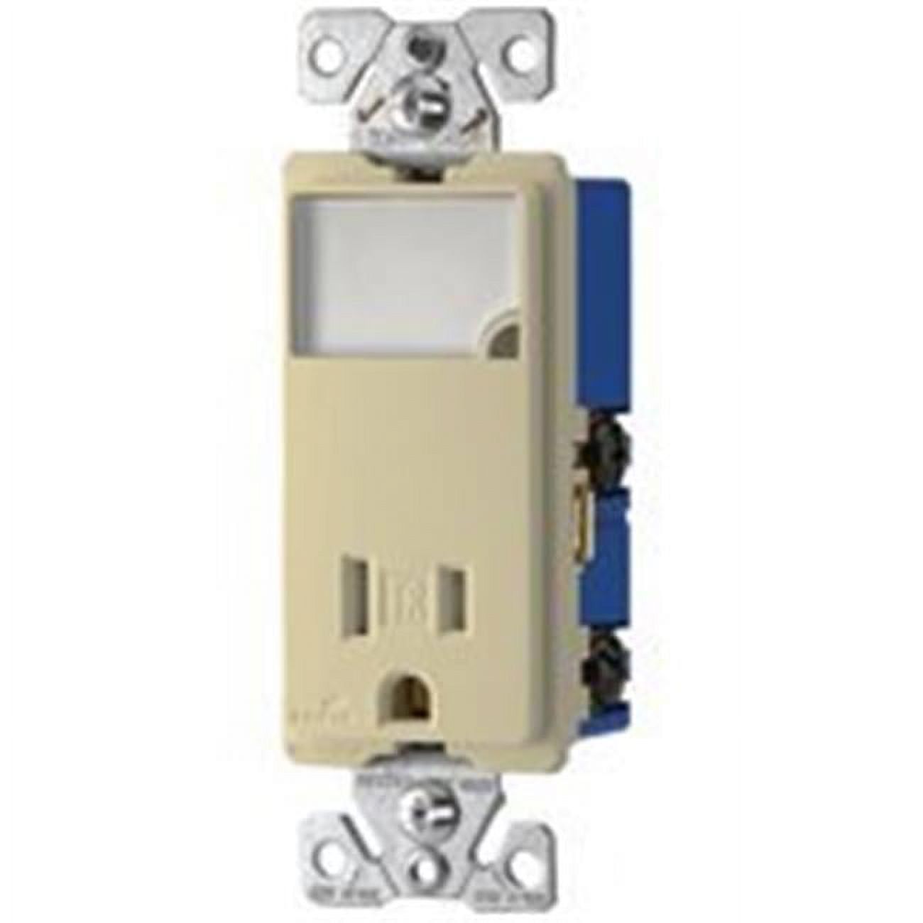 Ivory LED Nightlight & Tamper-Resistant Receptacle Combo