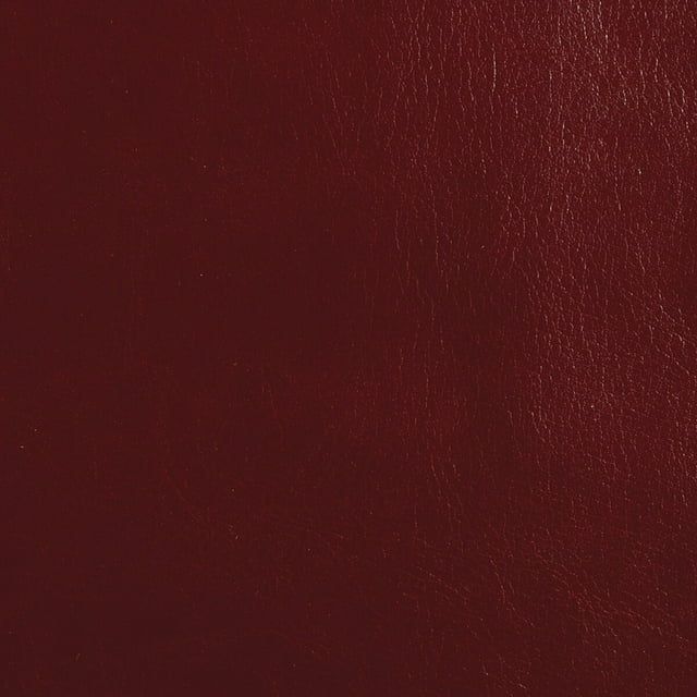 Crimson Bonded Leather Round Storage Ottoman with Tray