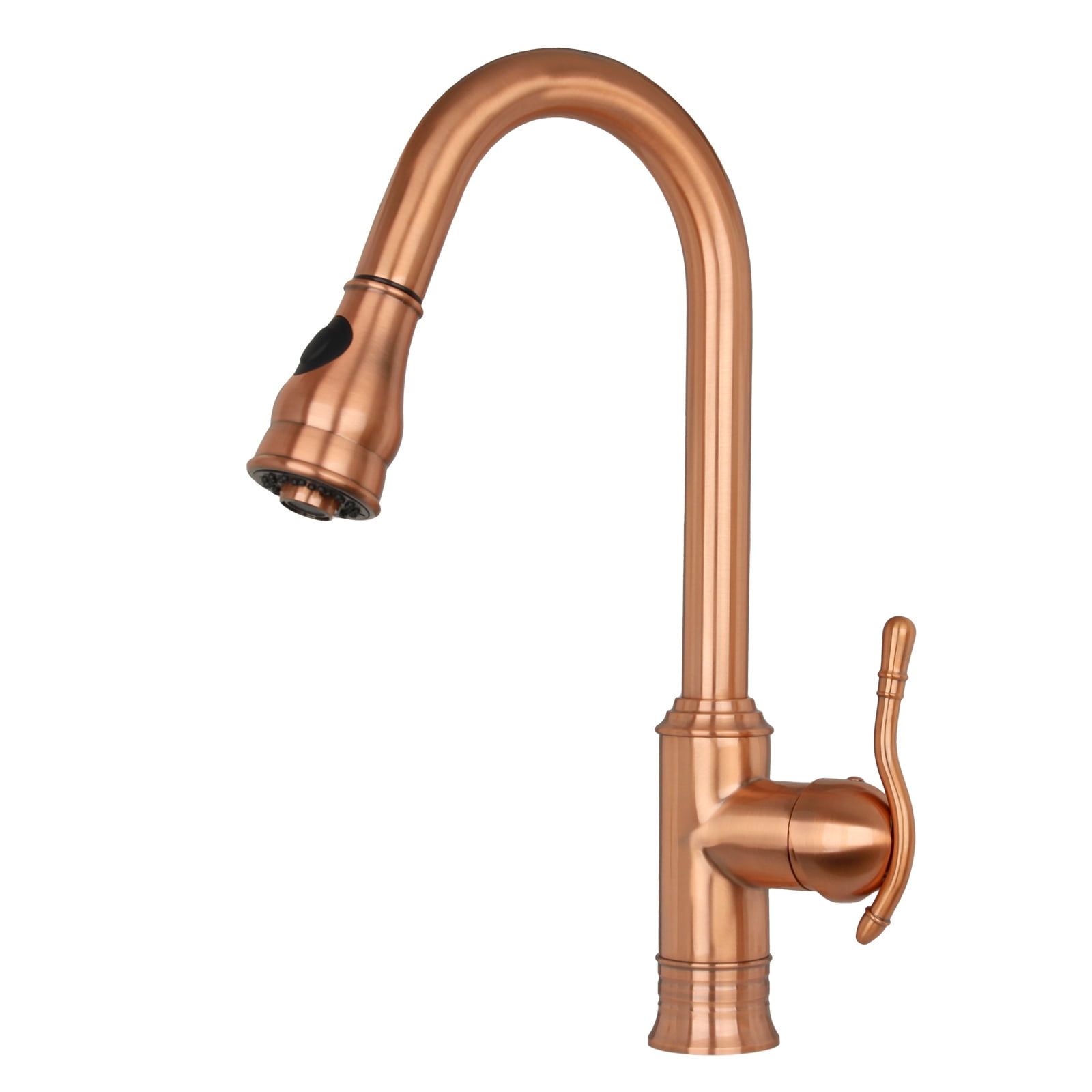 Copper Single Handle Pull-Down Kitchen Faucet with Spray