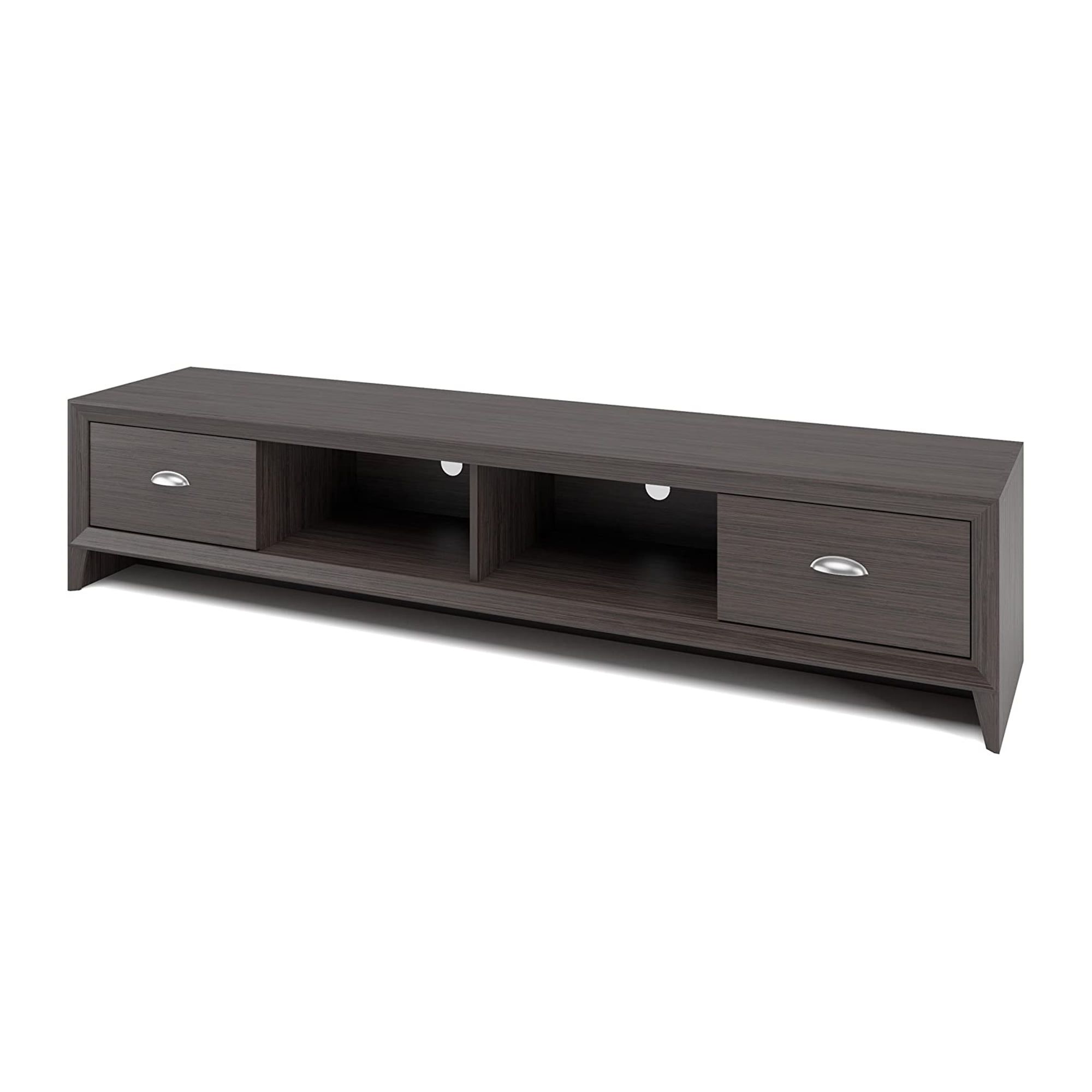 Modern Dark Brown Engineered Wood TV Stand with Drawers for 85" TVs