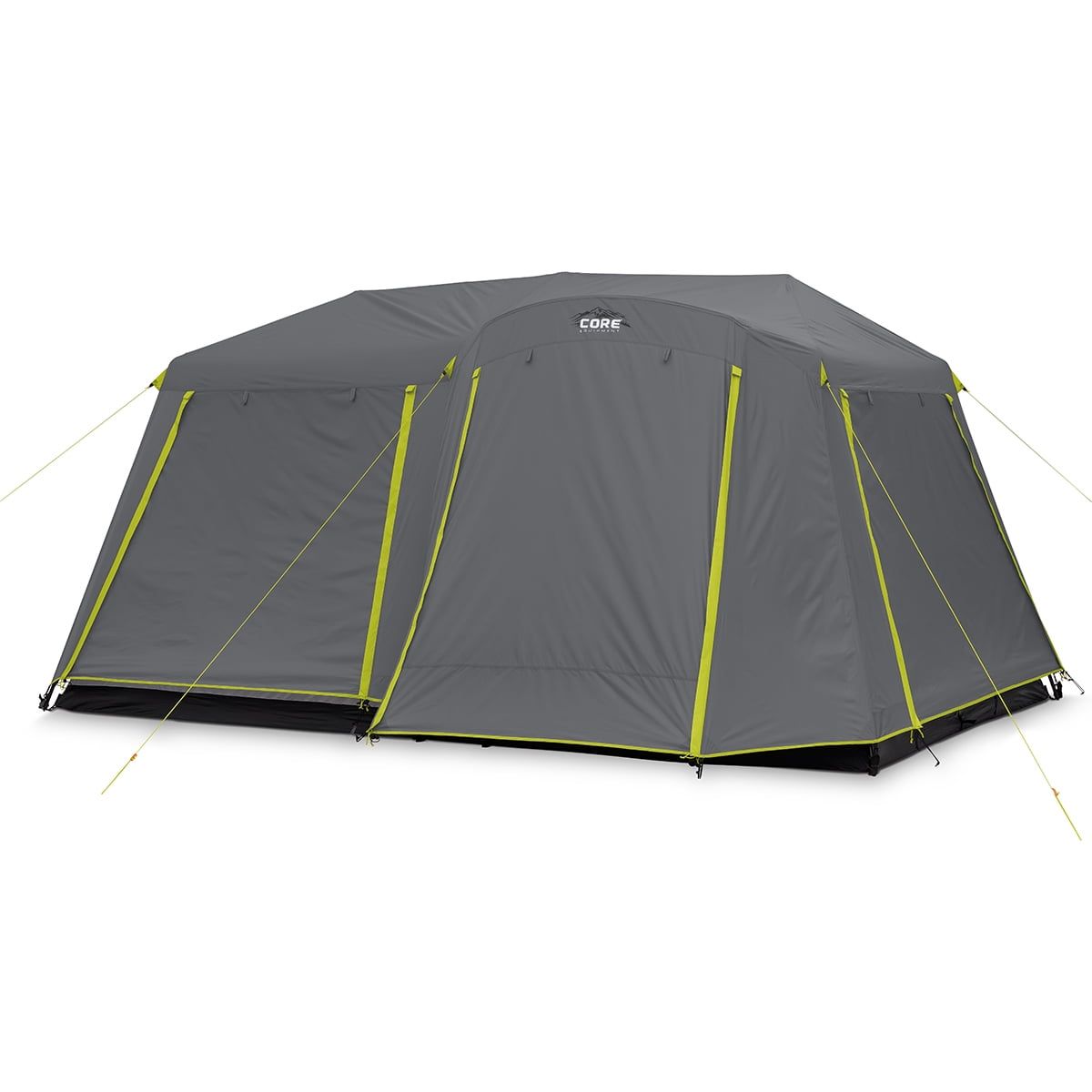 Gray 9-Person 2-Room Cabin Tent with Vestibule and Carry Bag