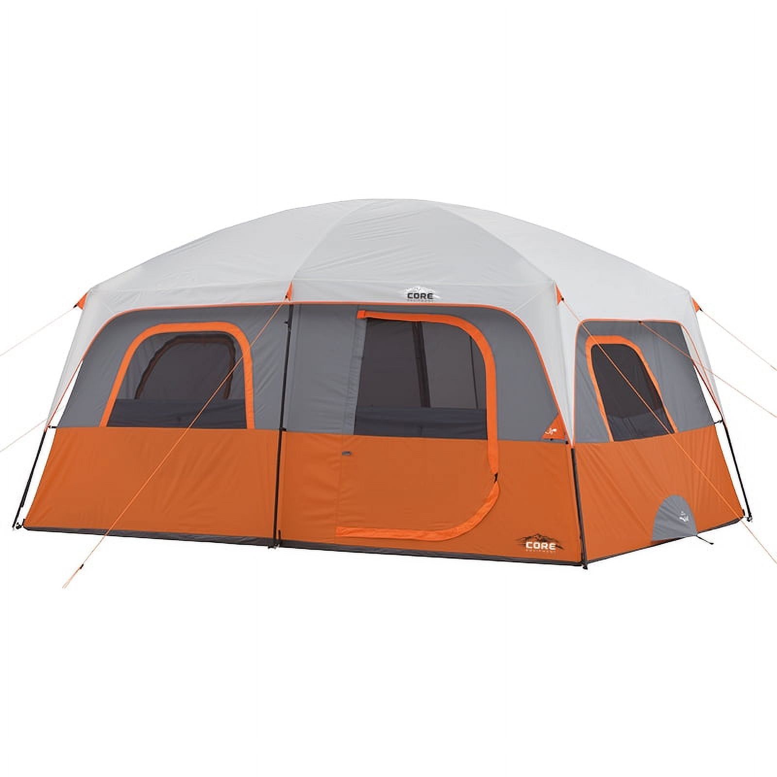 Core 10-Person Orange Polyester Cabin Tent with Vestibule