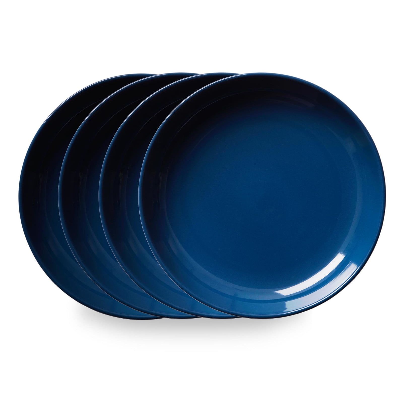 Navy Blue Ceramic 30 oz Pasta and Cereal Bowls Set