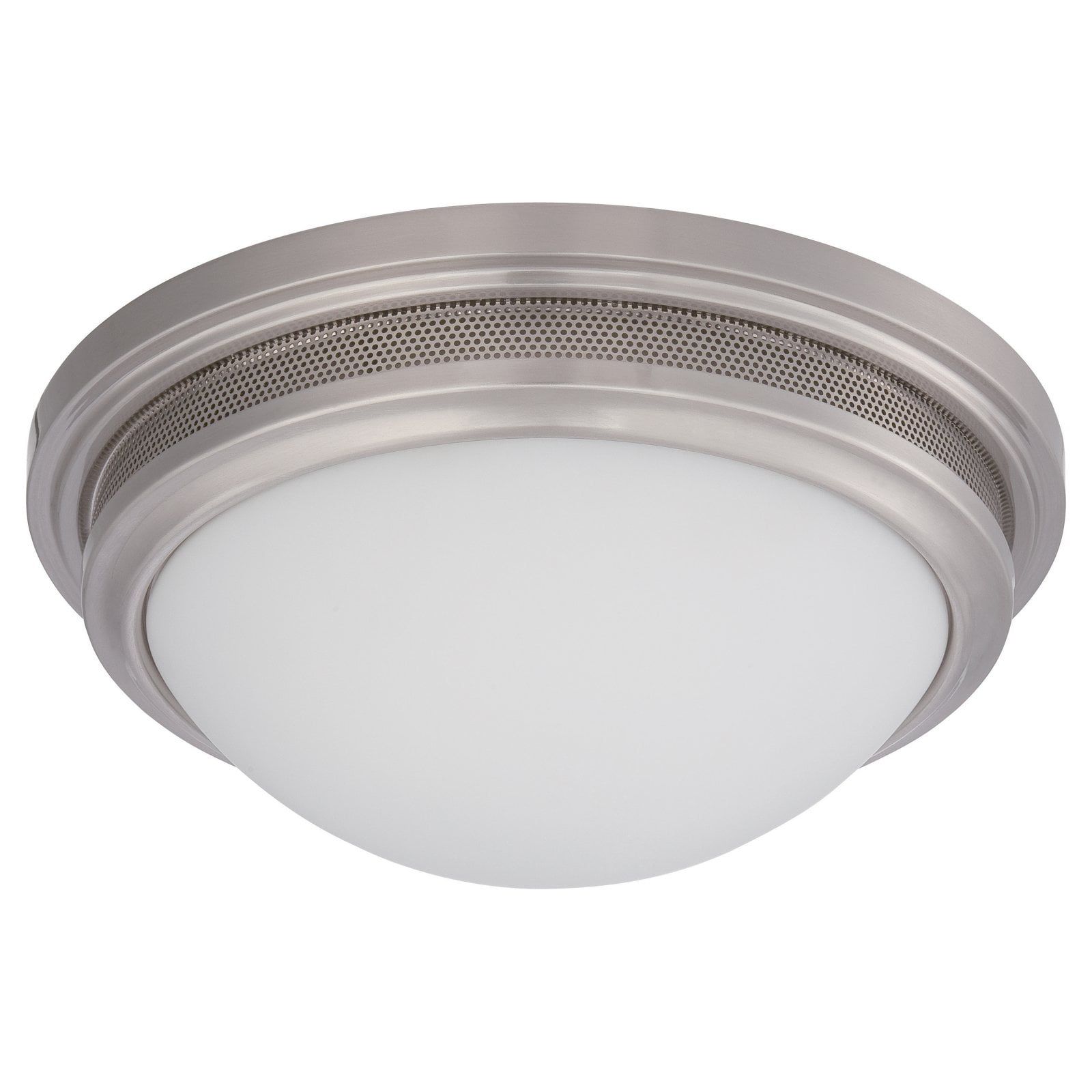 16" Brushed Nickel LED Bowl Flush Mount with Frosted Glass