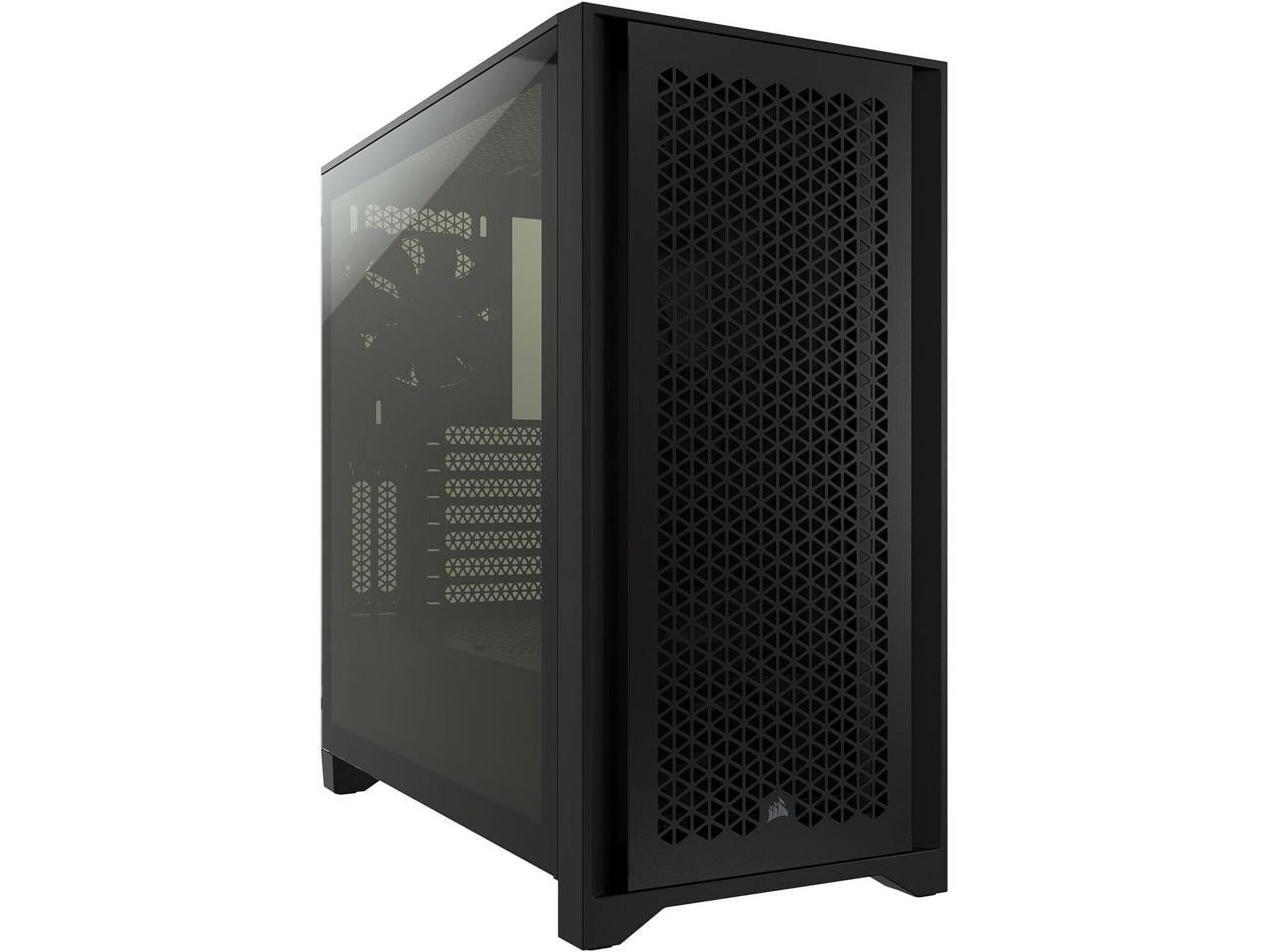 Black Tempered Glass Mid-Tower ATX Case with Steel Frame