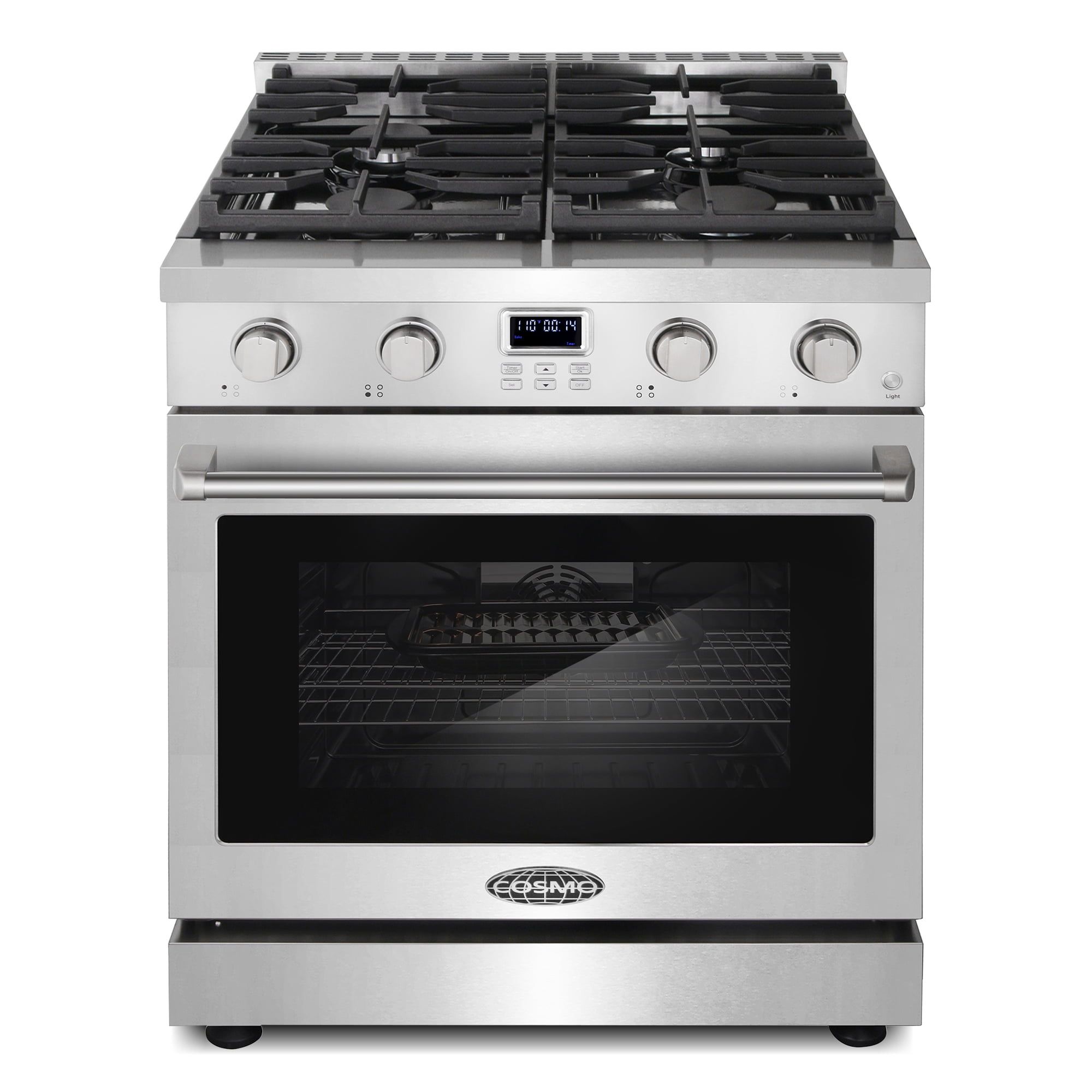 30'' Stainless Steel Freestanding Gas Range with Convection Oven