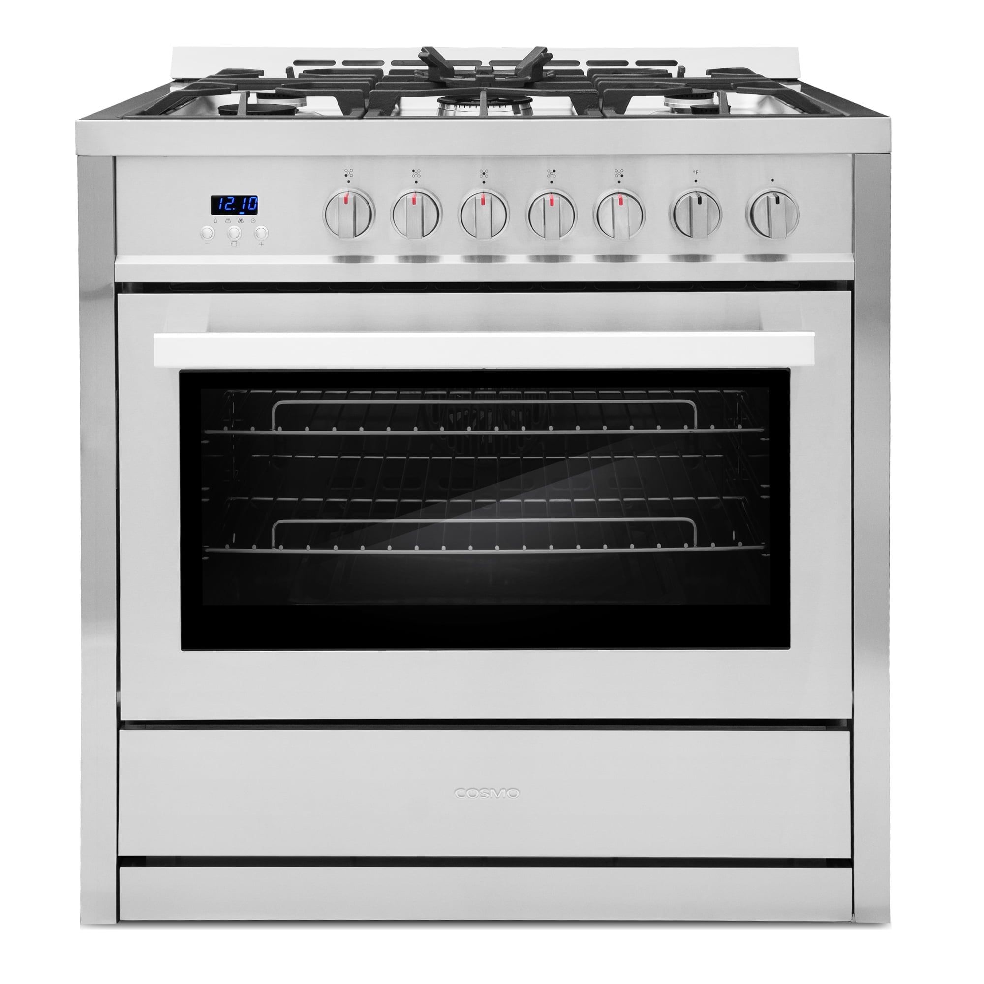 36" Stainless Steel Convection Gas Range with 5 Burners