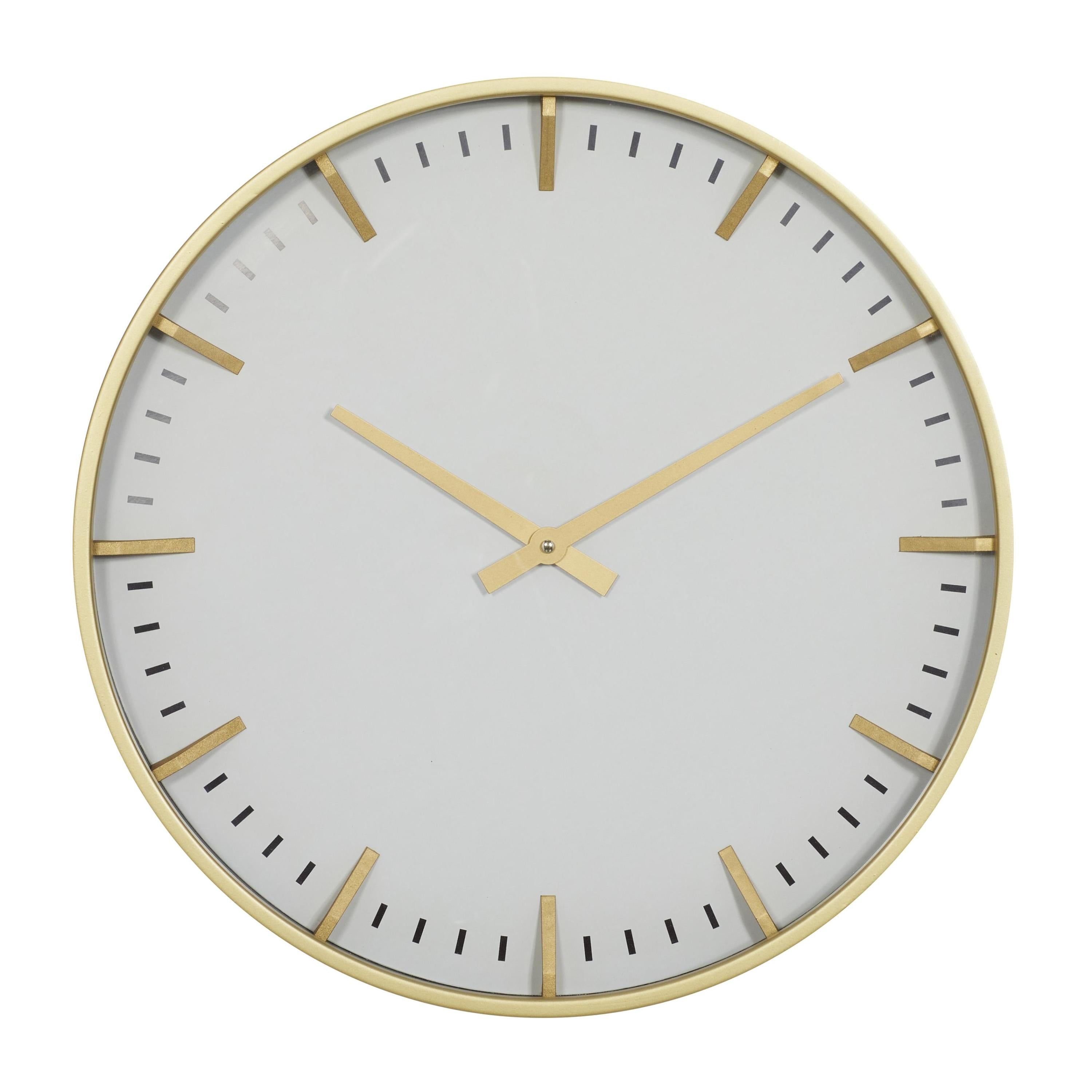 Gold and White 20" Modern Circular Wall Clock