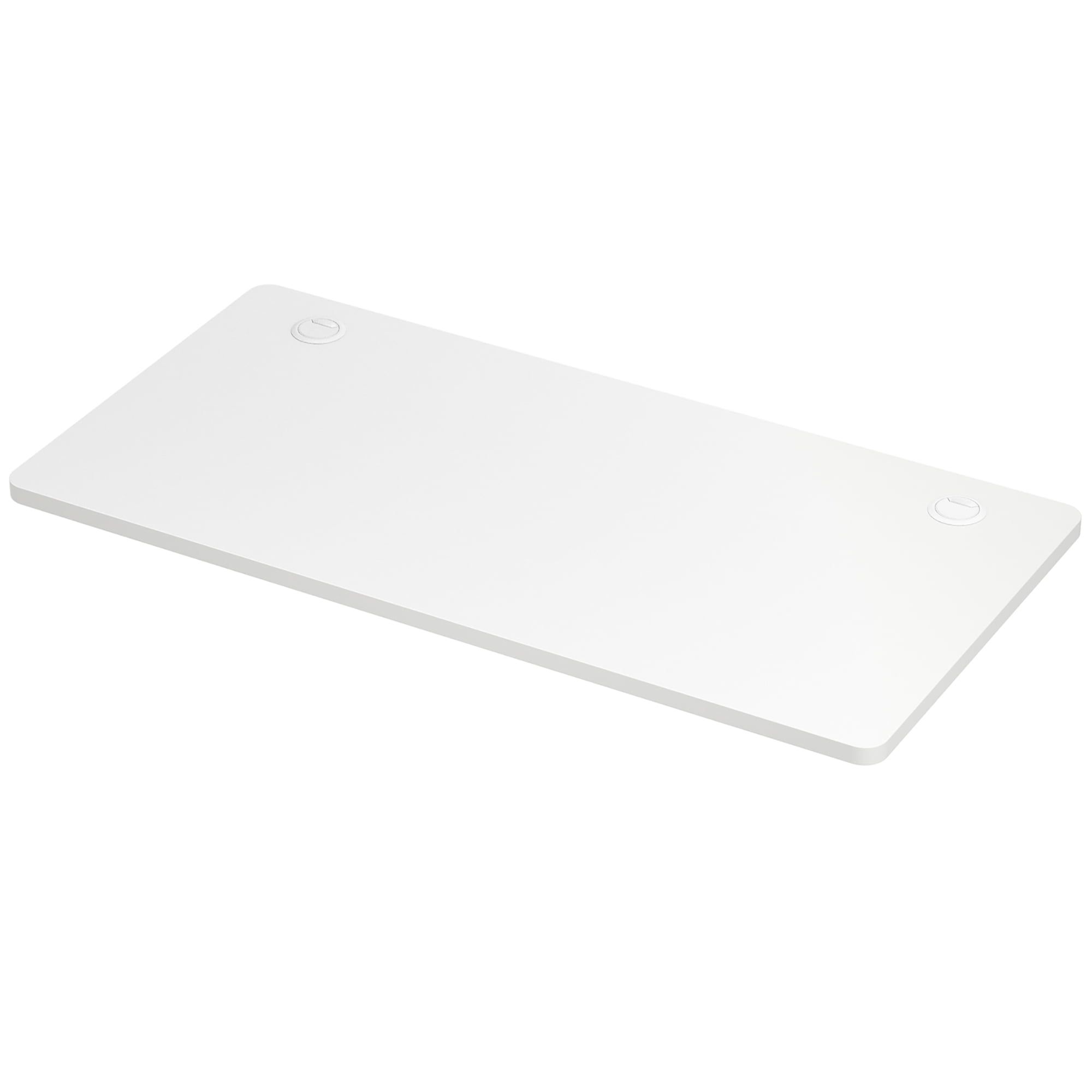 Versatile 48'' x 24'' White Rectangular Wood Desktop