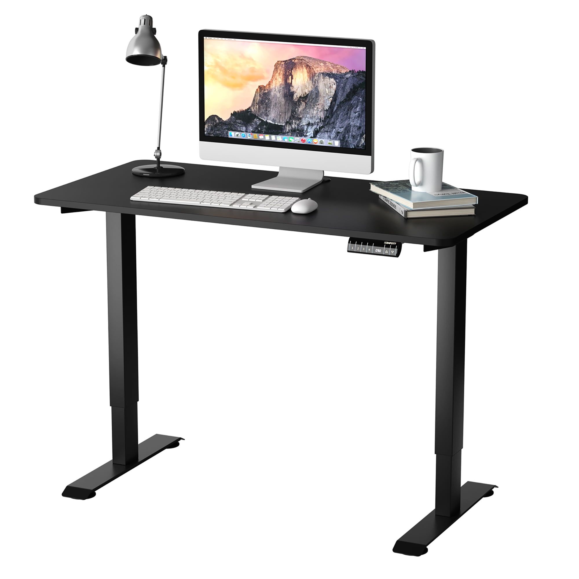 48'' Black Electric Adjustable Height Standing Desk with Memory Control