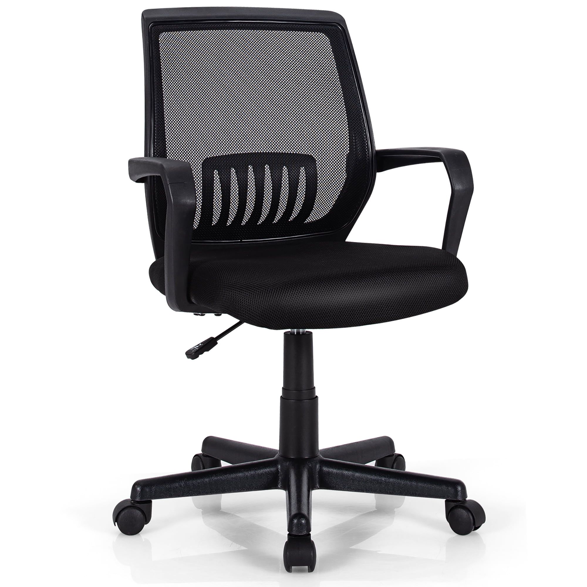 Ergonomic Mid-Back Black Mesh Executive Swivel Office Chair