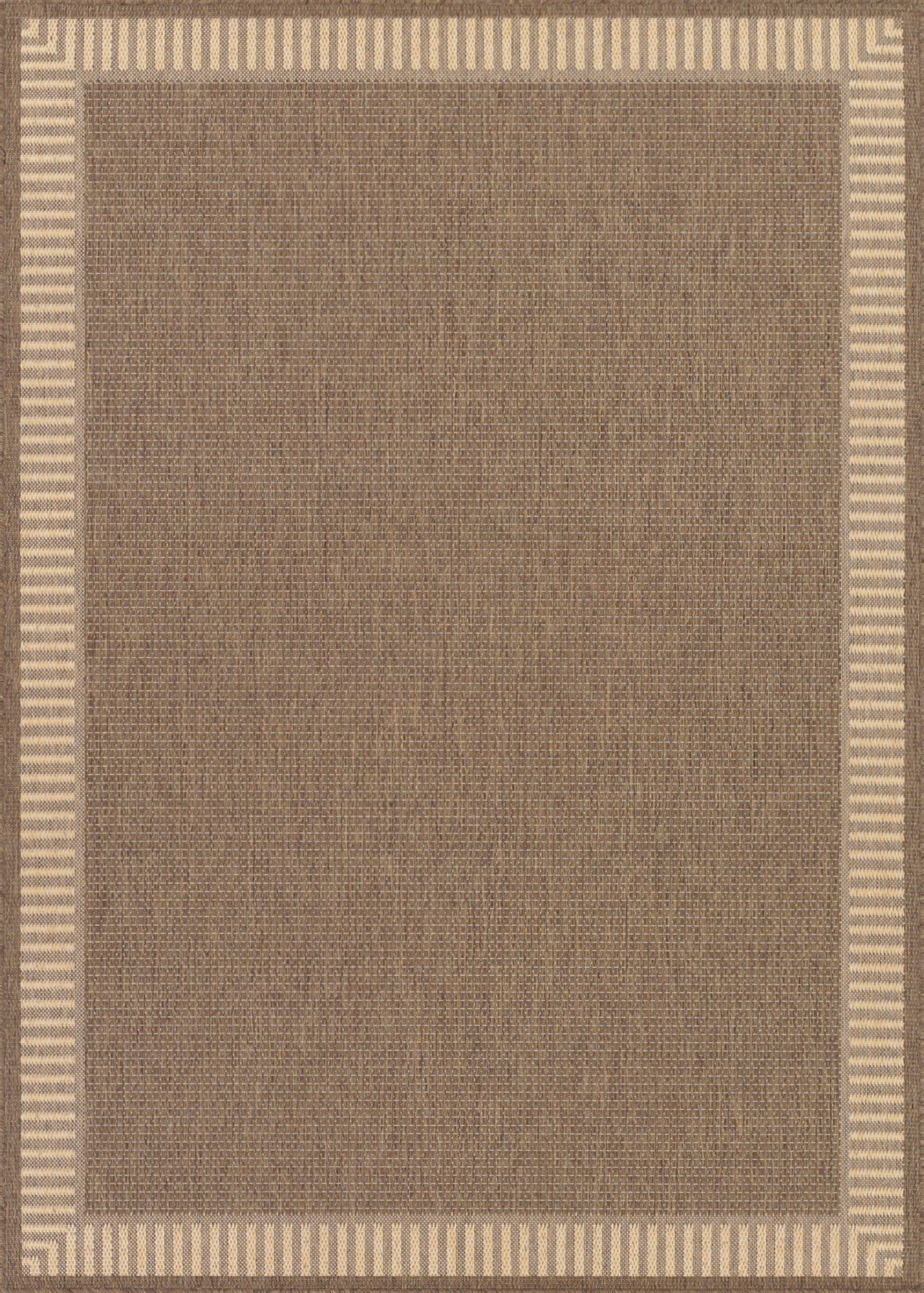 Couristan Recife Cocoa-Natural Flatwoven Wool-Blend Runner Rug 2'3" x 7'10"