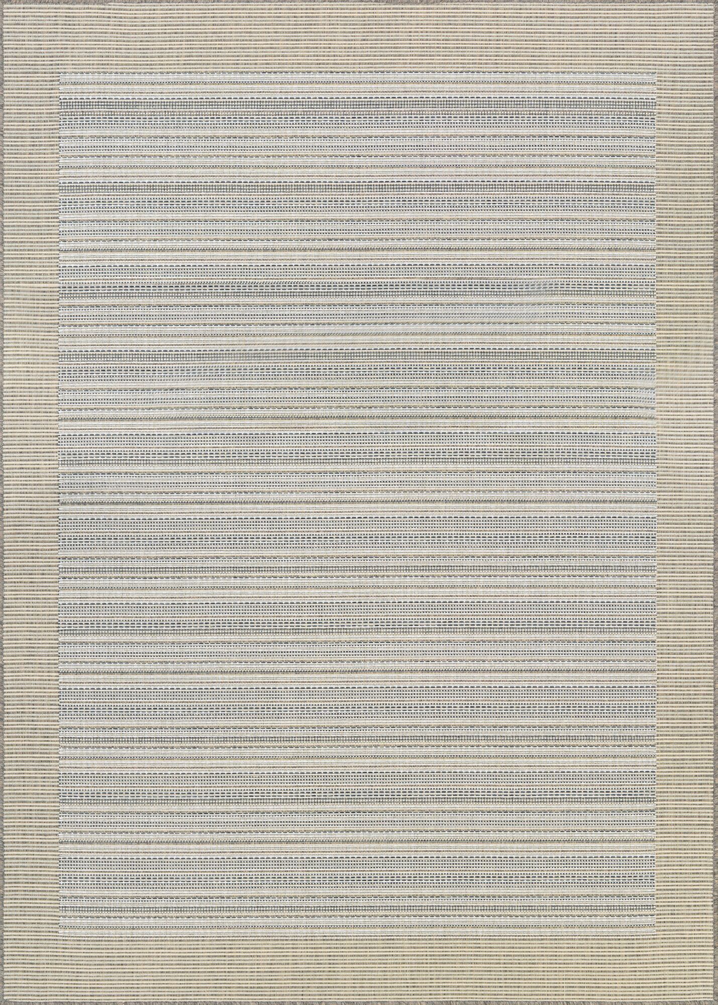 Ivory and Beige 43"x24" Synthetic Flat Woven Rectangular Rug