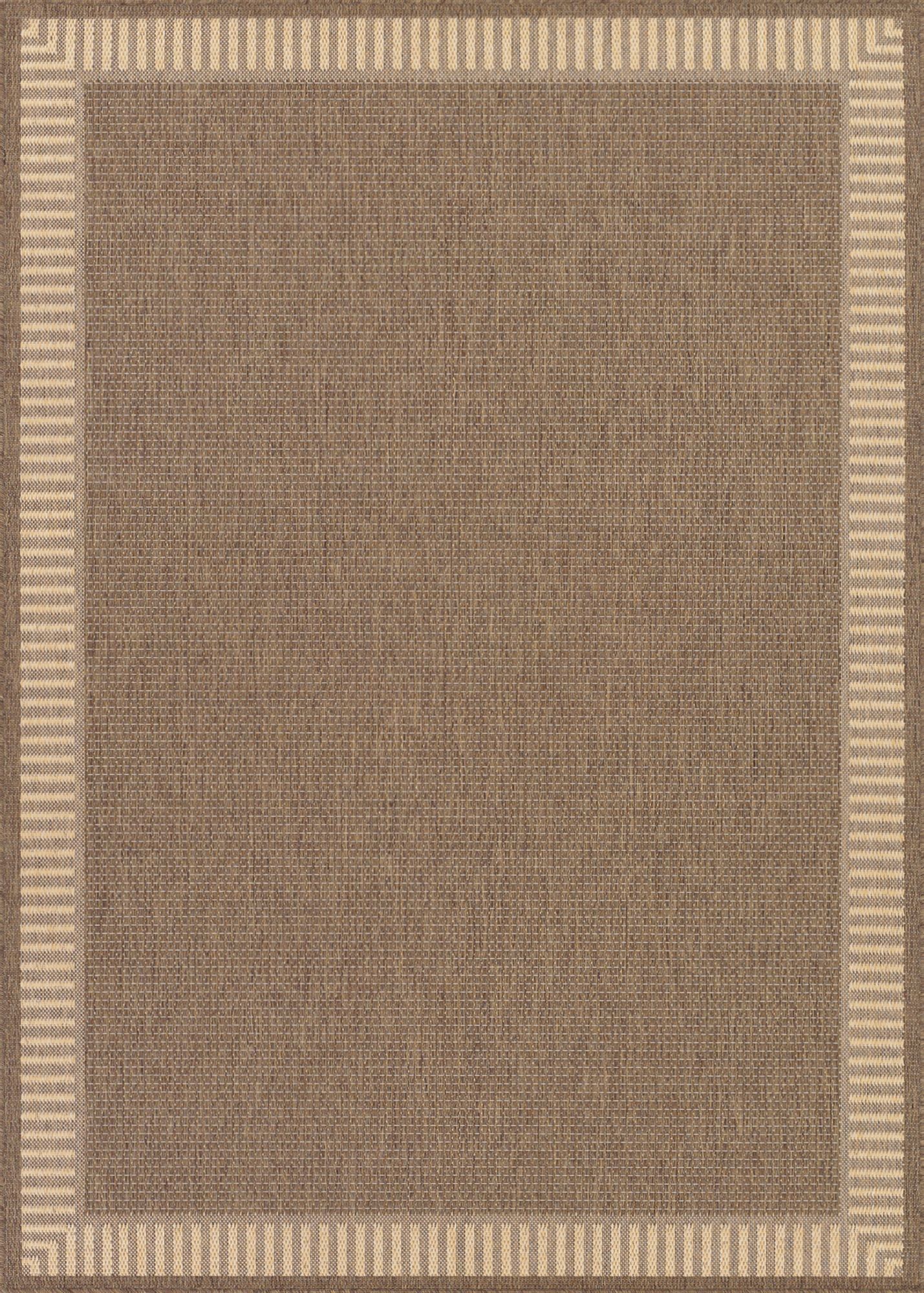 Cocoa Brown Rectangular Polypropylene Indoor/Outdoor Rug