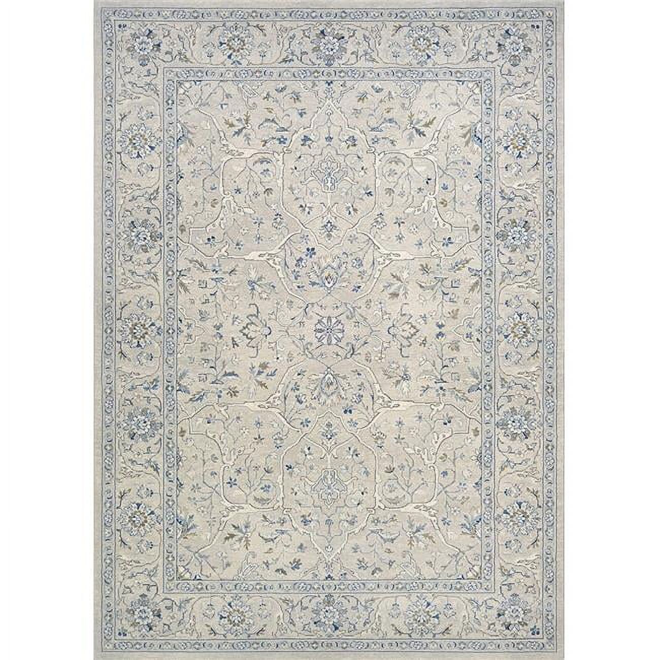 Sultan Treasures 3'11" x 5'3" Gray Polypropylene Traditional Area Rug