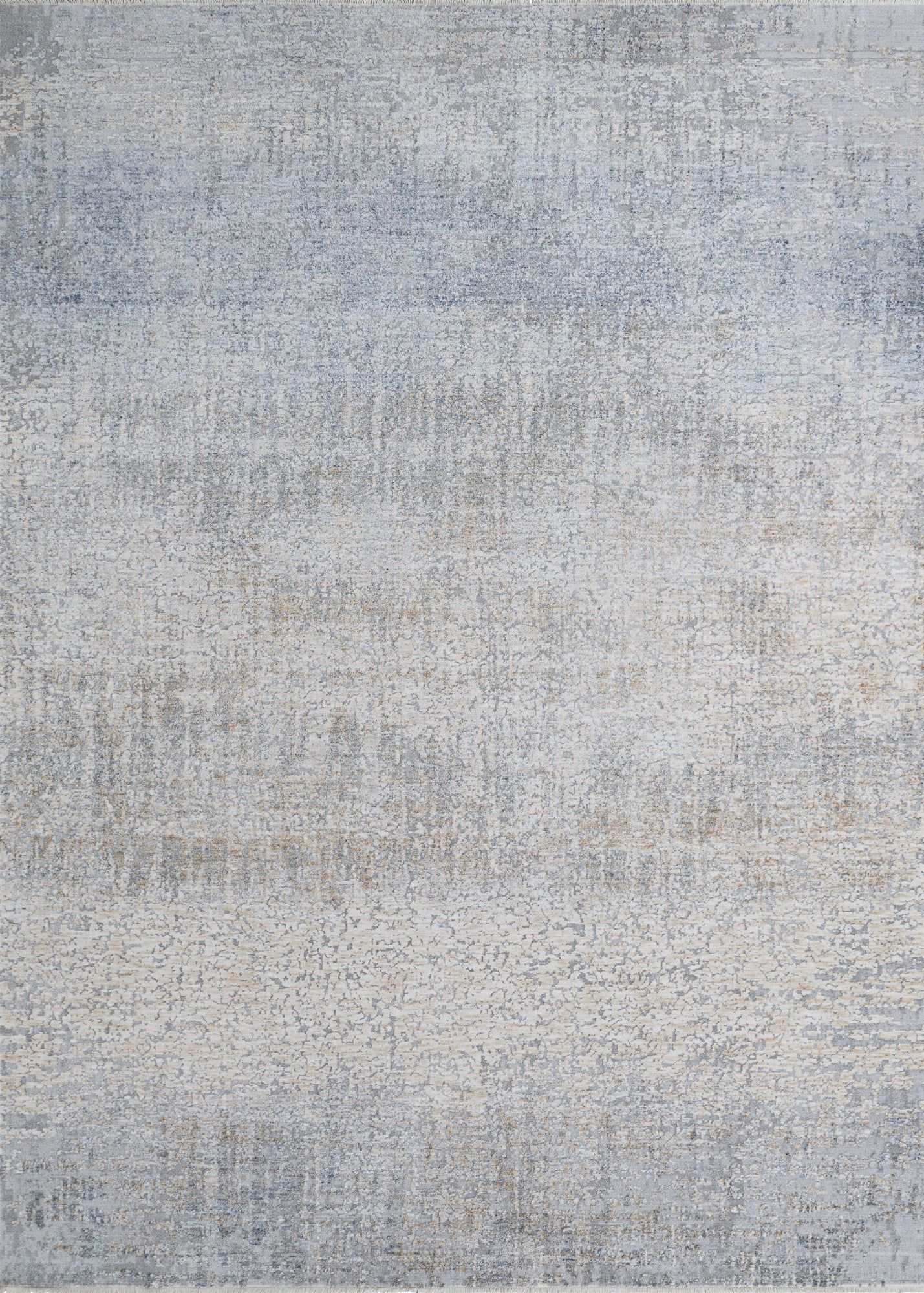 Gray 63" x 90" Stain-Resistant Synthetic Area Rug