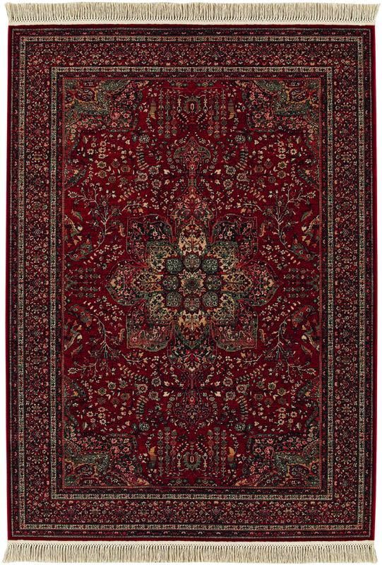 Kashimar Antique Red Hand-Knotted Wool Area Rug 5'3" x 7'9"