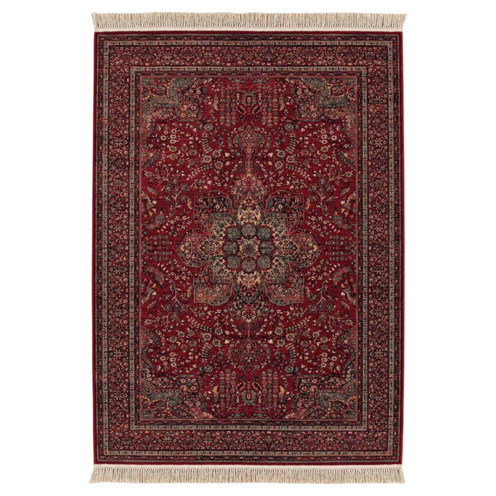 Antique Red Hand-Knotted Wool Rectangular Area Rug 7'10" x 11'2"