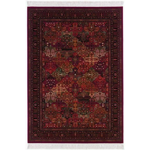 Antique Red Hand-Knotted Wool Rectangular Area Rug, 6'6" x 10'1"