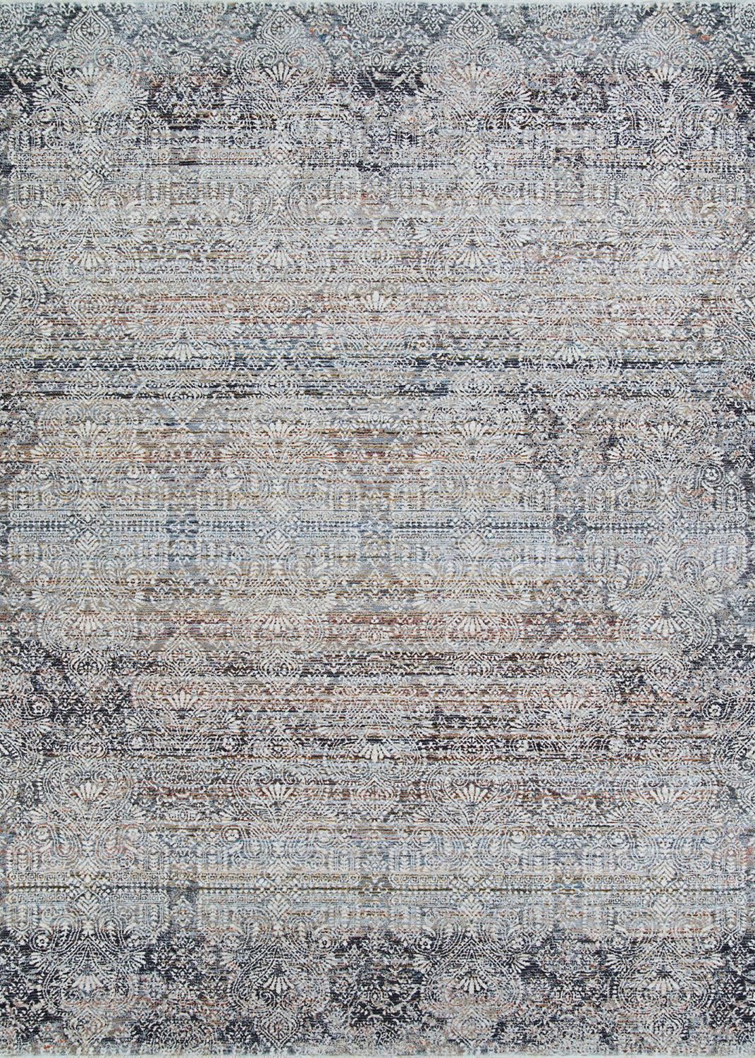 Handmade Black Viscose Transitional Area Rug, 7'10" x 10'9"