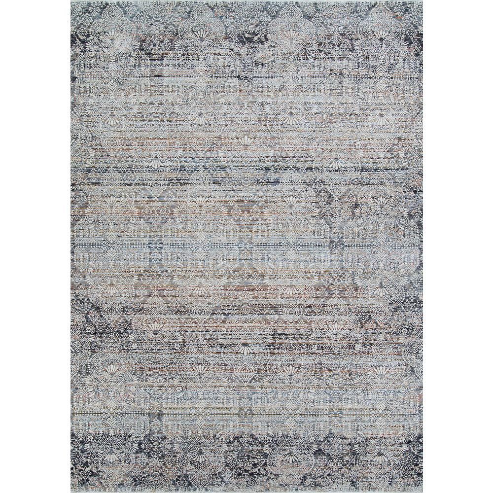 Luxor Large Black and Beige Viscose Area Rug