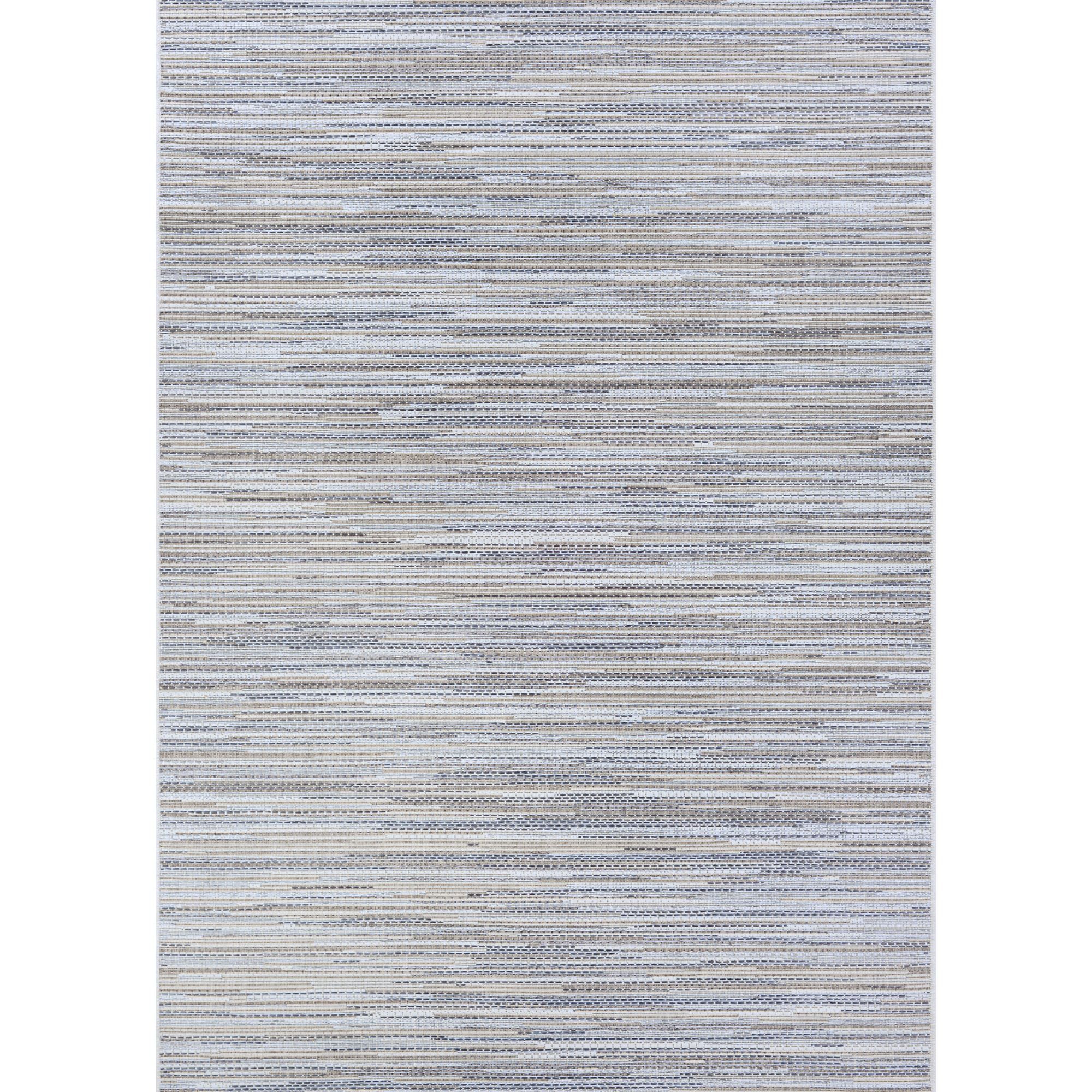 Taupe-Champagne Handwoven 8'6" x 13' Wool-Synthetic Blend Rug