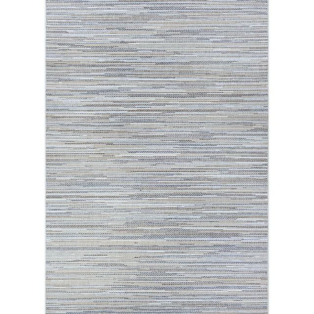 Taupe-Champagne Handwoven 8'6" x 13' Wool-Synthetic Blend Rug