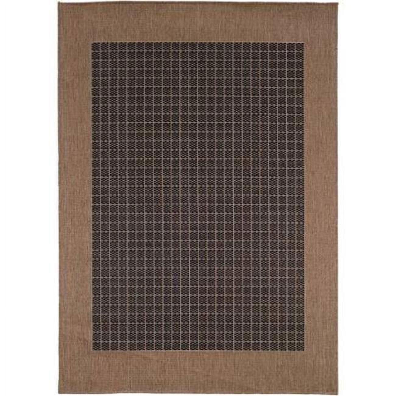 Recife Checkered Field Black-Cocoa 2' x 3'7" Indoor/Outdoor Rug