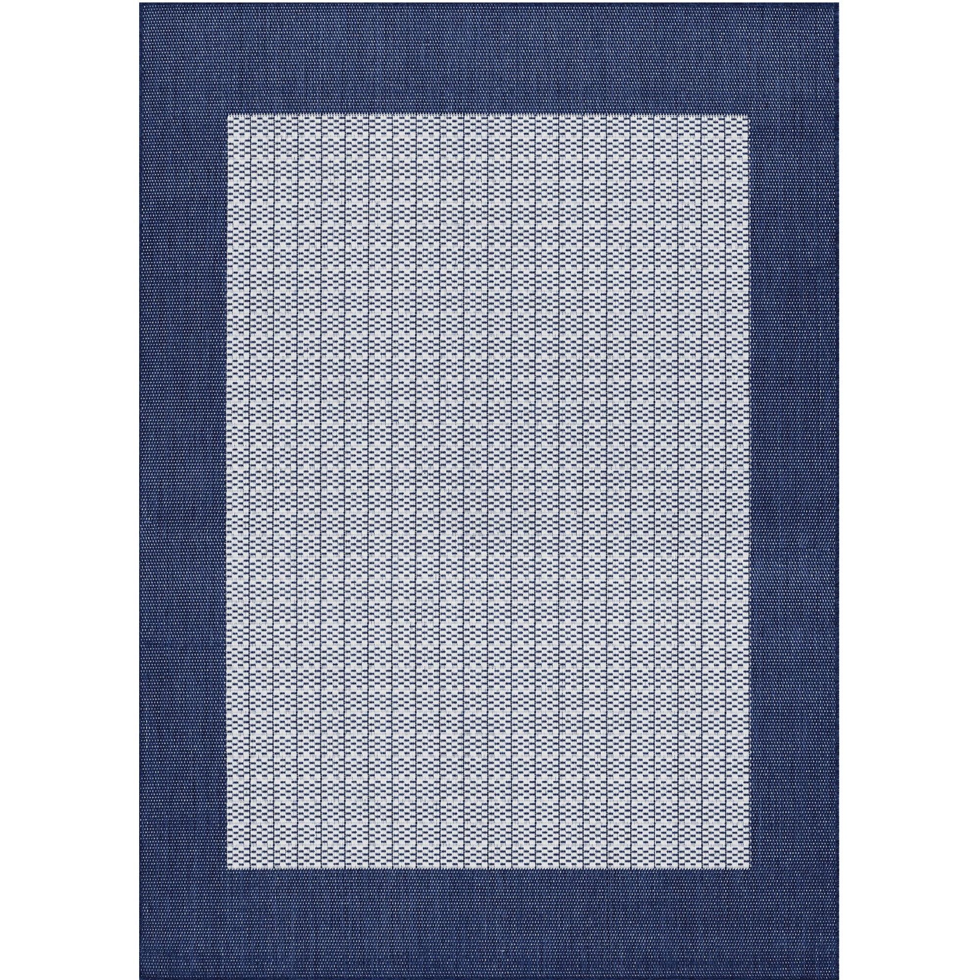 Recife Ivory-Indigo 5'10" x 9'2" Synthetic Transitional Area Rug