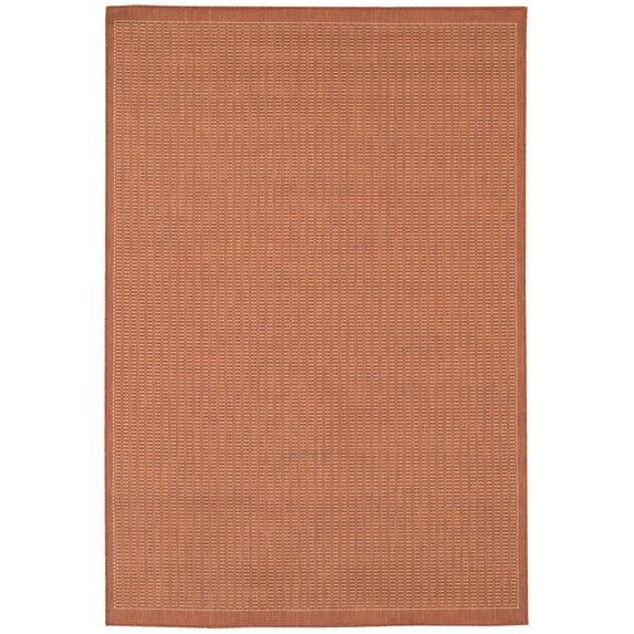 Coastal Breeze Blue Rectangular Flat Woven 6' x 9' Synthetic Rug