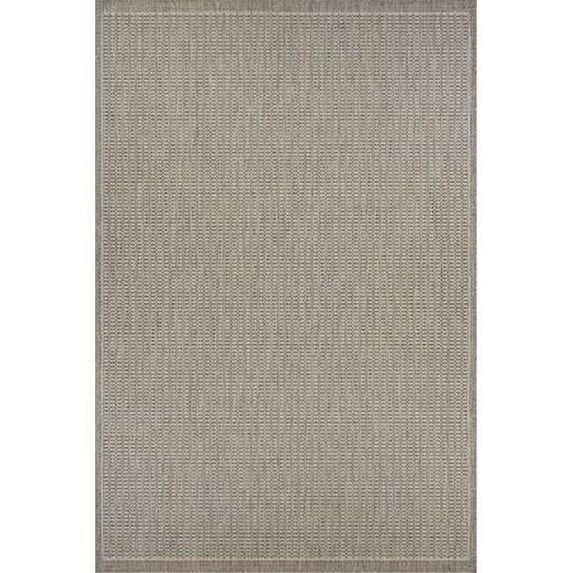 Champagne Taupe Flat Woven Rectangular Indoor/Outdoor Rug