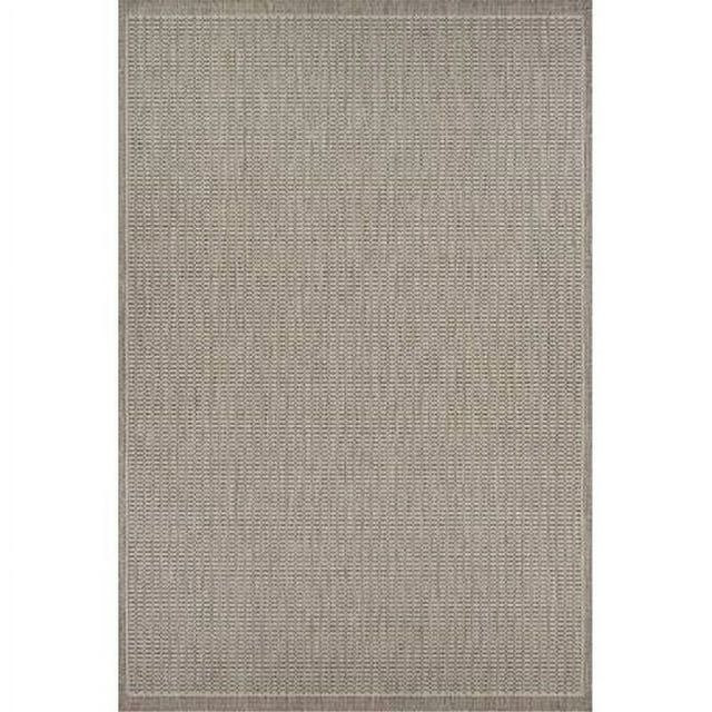 Champagne Taupe Flat Woven Rectangular Indoor/Outdoor Rug