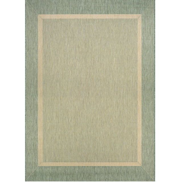 Recife Green Synthetic Flat Woven Rectangular Area Rug