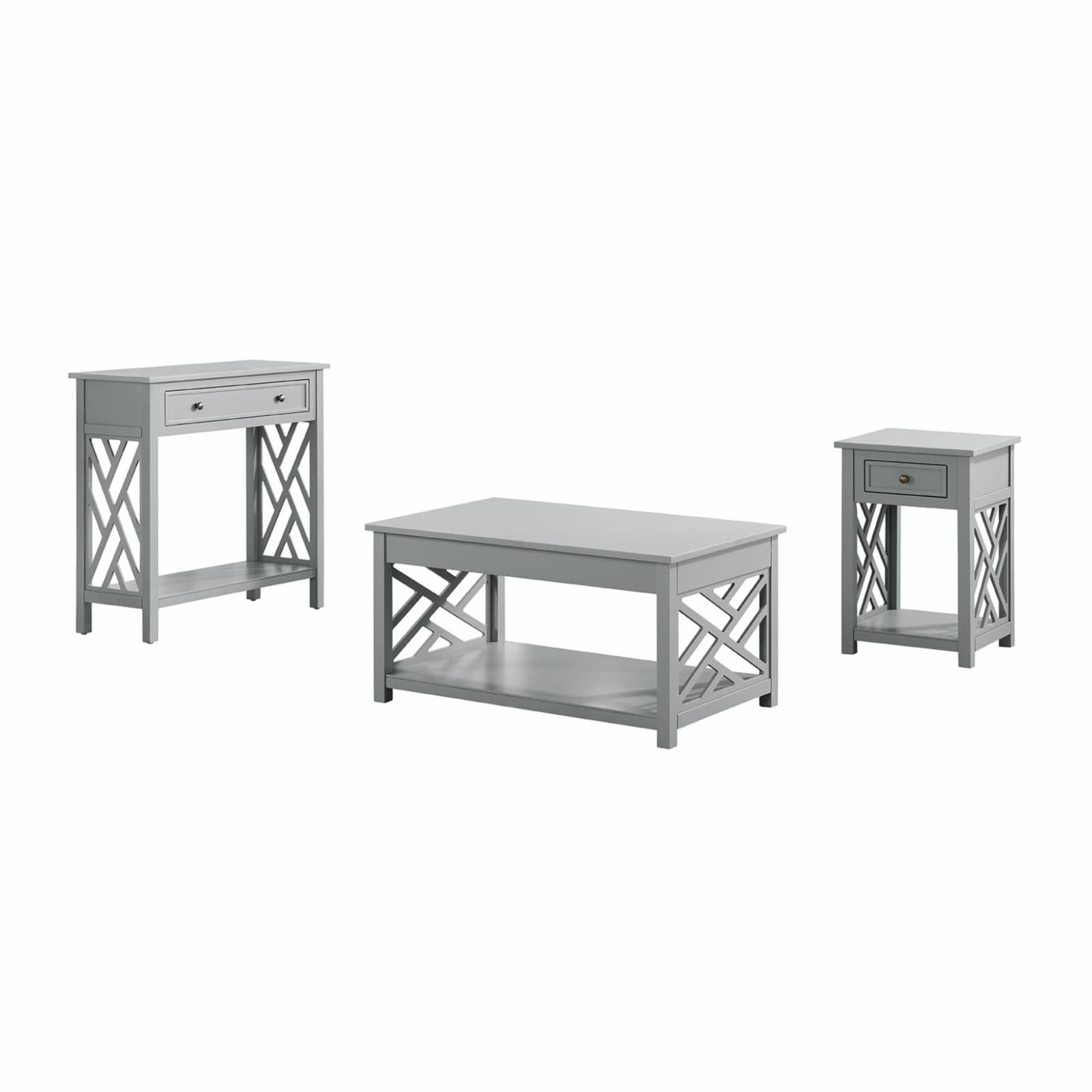 Coventry Dove Gray 36" Coffee Table, End Table, and Console Set