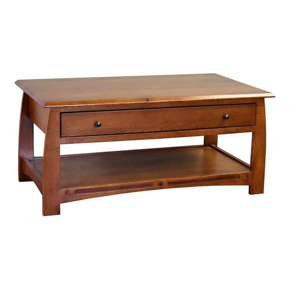 Michael's Cherry Rectangular Wood Coffee Table with Storage