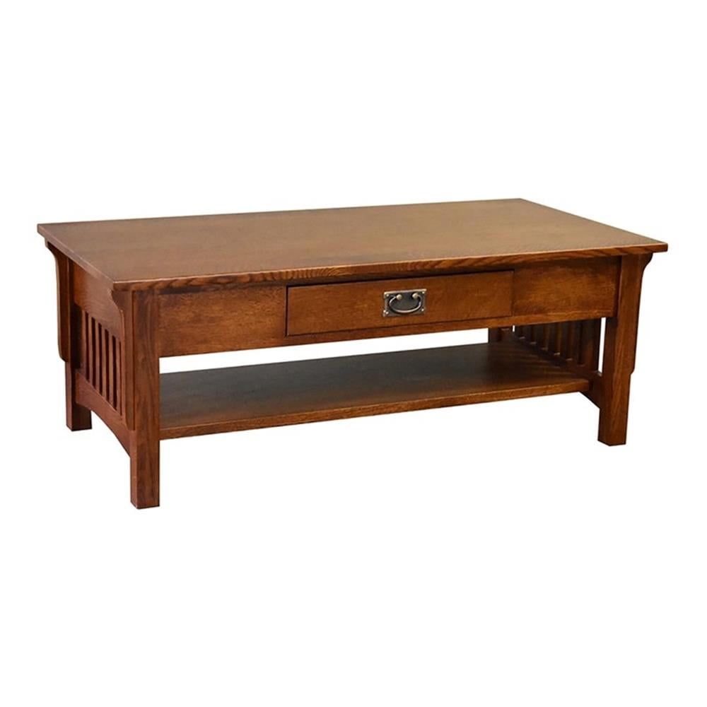 Michael's Cherry Solid Oak Coffee Table with Storage Drawer